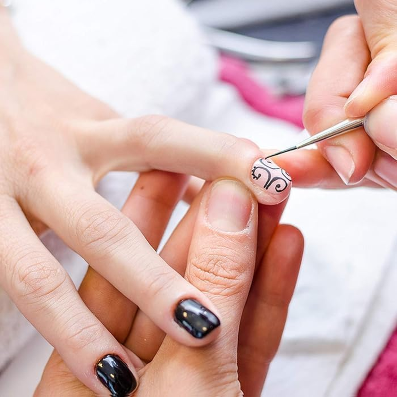 5 Pcs Nail Art Brushes Nail Dotting Tools Nail Art Tools Set - Fine Precision Double Ended Nail Art Liner Brush & Dotting Tool in One for DIY Manicure & Professional Designs