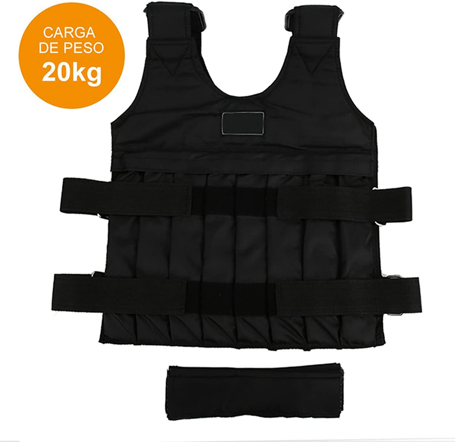 Weighted Vest, 20KG Weight Jacket Exercise Weightloading Training Waistcoat for Boxing Workout Fitness Running Weightlifting Training Powerlifting image number 3