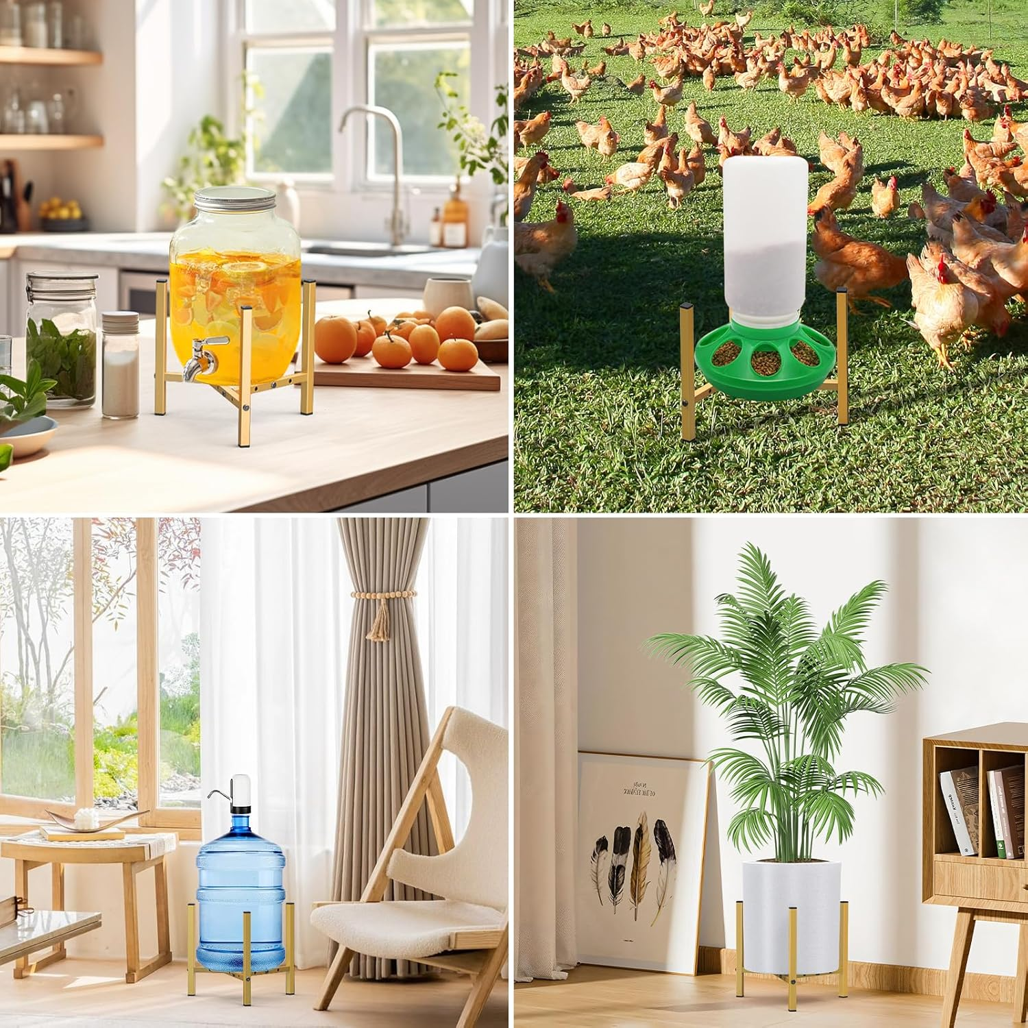 Flower Stand Decoration Flower Pot Shelf Iron Pot Stand Planter Holder for Flower Pot Home Garden Corner Porch Wedding Garden Home Decoration (Pot and Plant Not in The image number 3