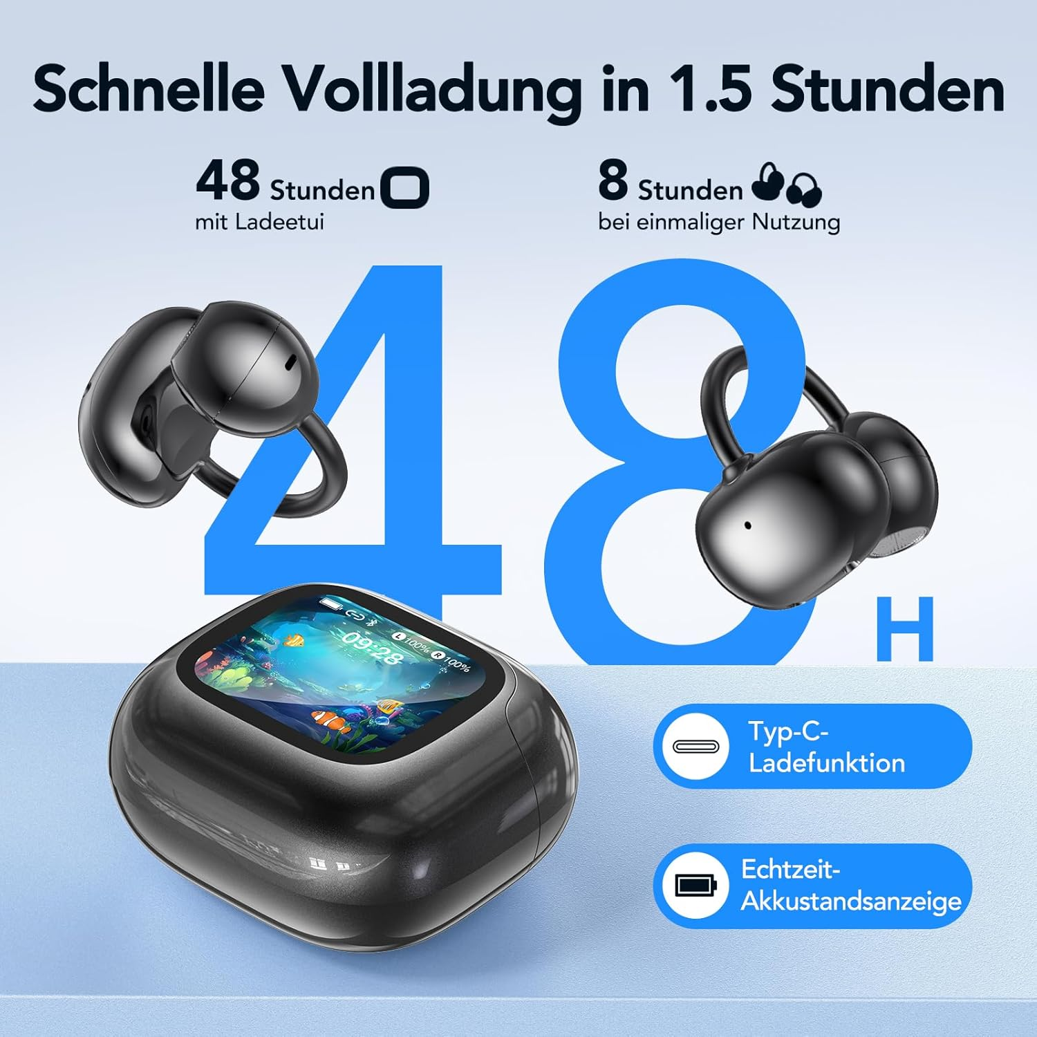 Ki Translator Headphones, 3-In-1 Translation Headphones 134 Languages with App, 7 Translation Modes Real Time Translator Earphones, Open Design, Bluetooth 6.0 Wireless Headphones for Learning/Travel image number 4