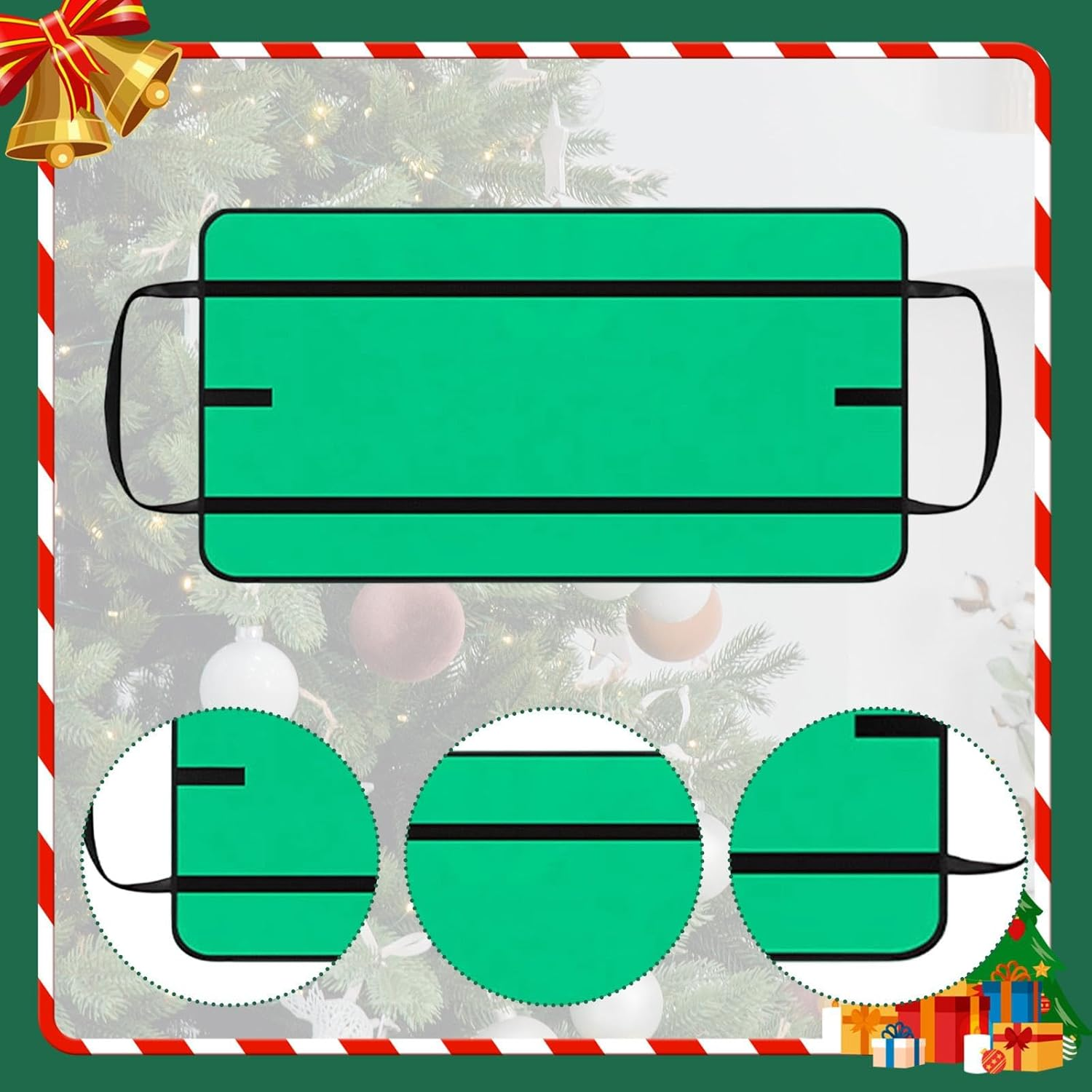 B Baosity Firewood Log Carrier Tote Firewood Storage Bag with Handles Carrying Log Storage Tote for Camping Backpacking Outdoor Travel, Green image number 3