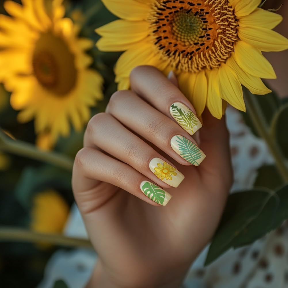 PH Pandahall Nail Stamping Plate Kit, 6Pcs Summer Ocean Beach Templates Nail Art Stencils Stainless Steel Image Plates with Silicone Nail Stamper Scraper Tool for Women Manicures Salon Design image number 4