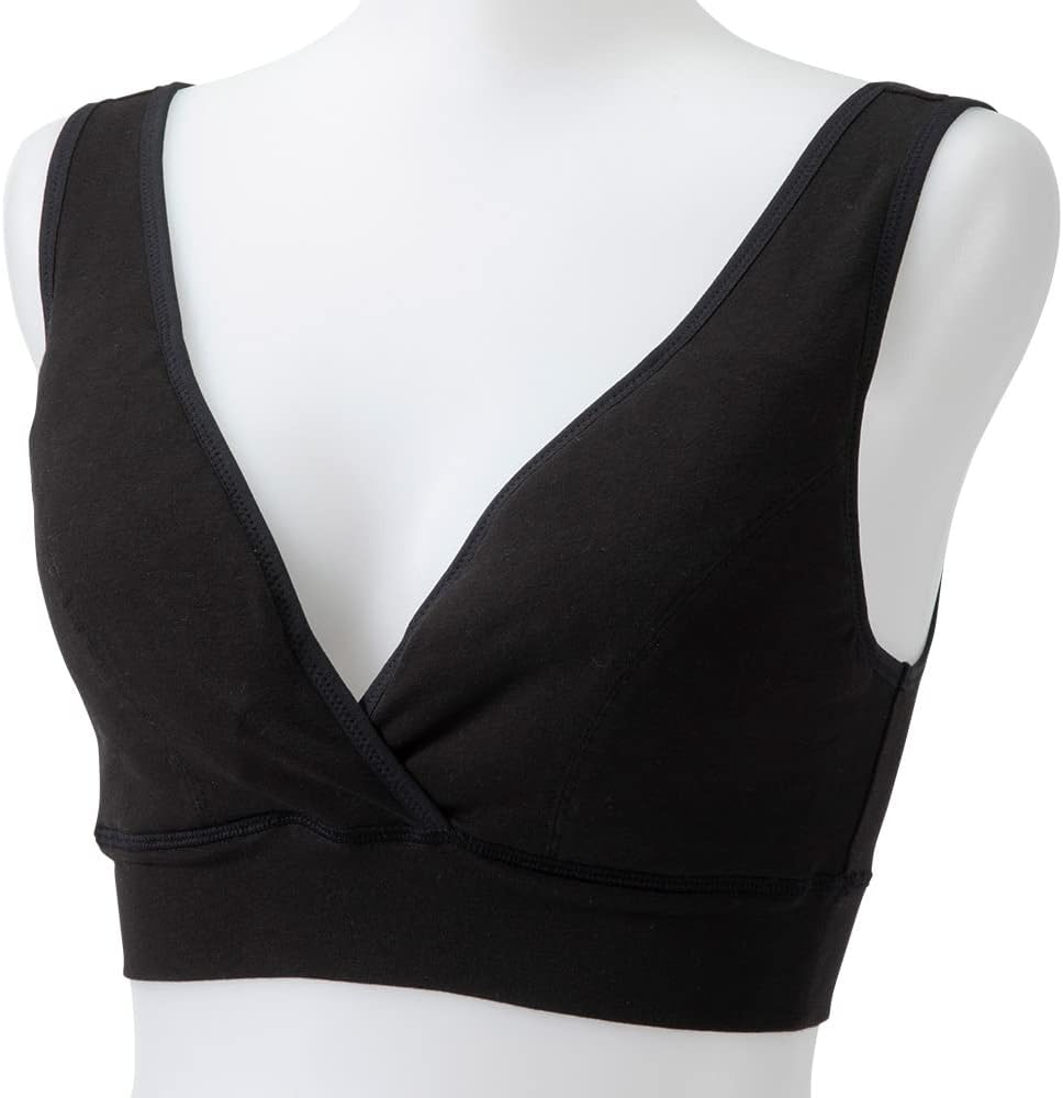 Pigeon Cotton Nursing Bra to Absorb Breast Milk Black image number 2