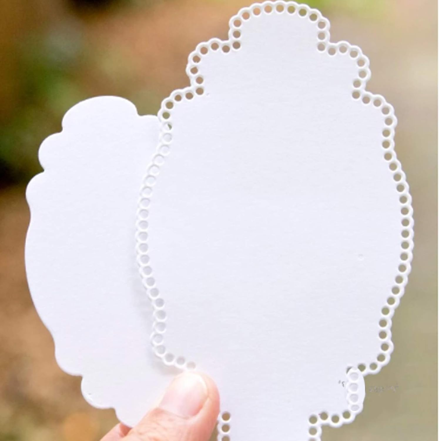 Lace Flower Frame Metal Die Cuts, Wedding Lace Edge Hole Rectangular Frame Cutting Dies Cut Stencils for DIY Scrapbooking Album Decorative Embossing Paper Dies Card Making