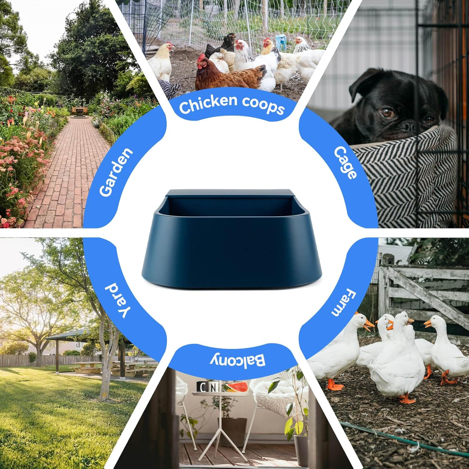 Enjoying Dog Automatic Waterer Bowl 2L Outdoor/Indoor Auto Pet Water Dispenser Float Valve Livestock Waterer for Dog Cat Chicken image number 6
