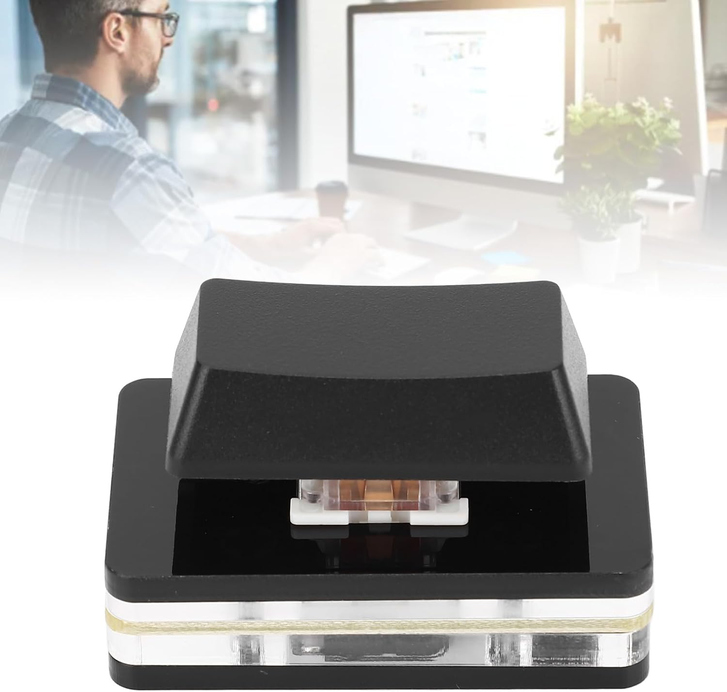 Programmable Macro PC Keyboard User Defined USB Button Single Keyboard Switch OSU Keypad, RGB Mechanical Red Switch Type C Wired Customized Shortcut Key for Gaming (Black) image number 1