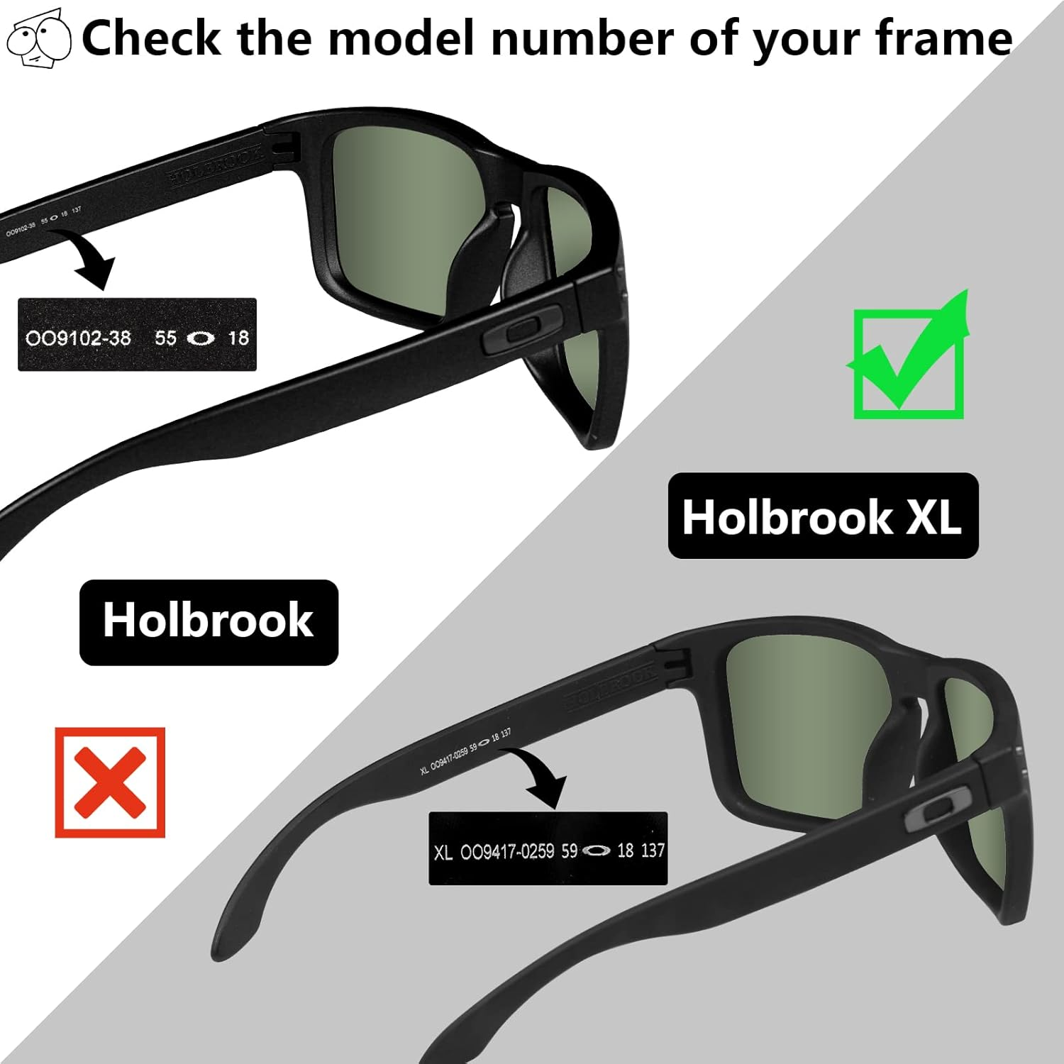 Ezreplace Lenses Replacement for Oakley Holbrook Metal OO4123 Sunglasses (Polarized Lenses) image number 4