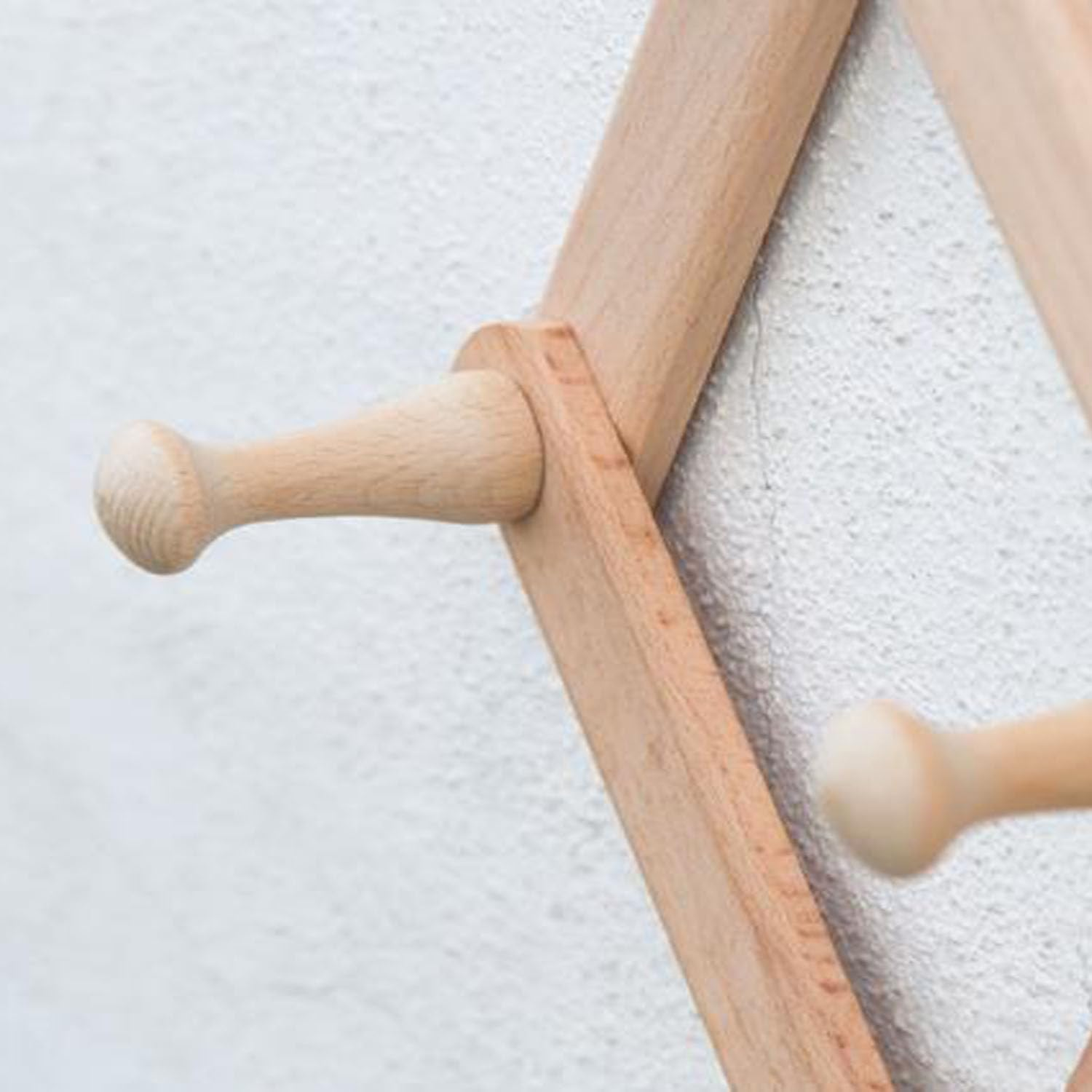 Shengsenfu Wooden Shaker Peg Wood Screw-On Shaker Pegs Unfinished Wood Shaker Racks for Hanging Clothes Hats Towel DIY, Wood Hooks for Wall, Wood Wall Hooks, Wooden Coat Hooks Wall Mounted, Hat Hooks image number 4