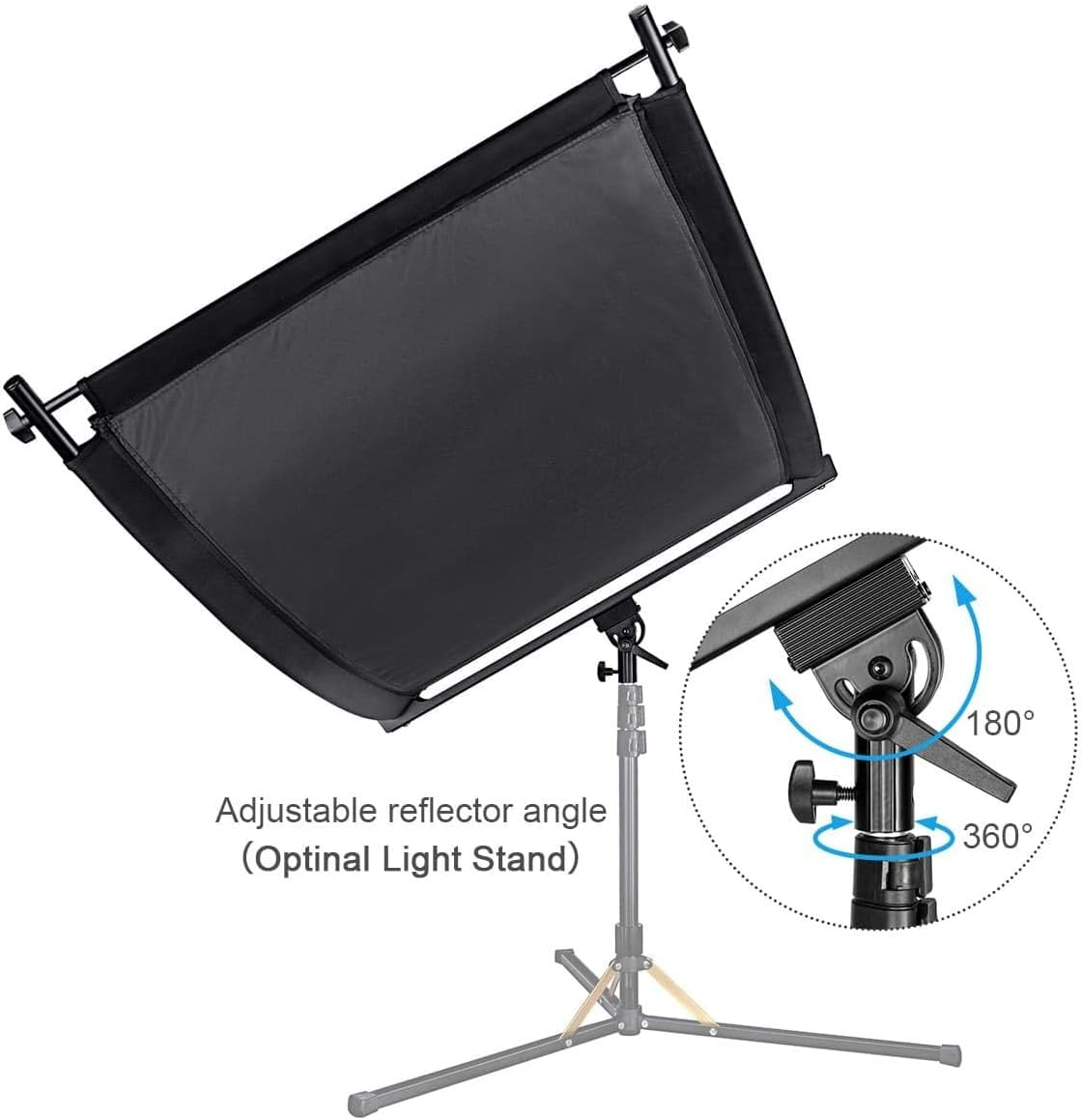 FOMITO U Style Light Reflector 178X65Cm Arclight Curved Eyelighter Lighting Diffuser for Photography Stuido Filming Shooting, Black/White/Gold/Silver(Not Included Light Stand)