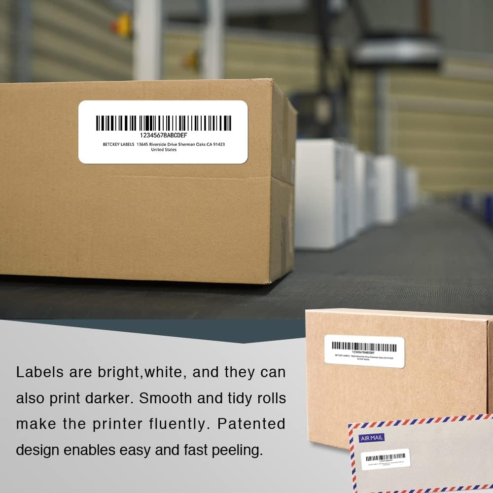 BETCKEY - Compatible Dymo 11355 (19Mm X 51Mm) Multipurpose Labels - Compatible with DYMO Labelwriter 450, 4XL, NOT Fit 550, 550 Tube & 5XL [10 Rolls/5000 Labels] image number 2