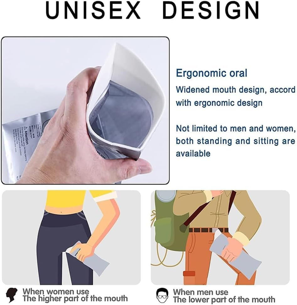 10 Pack Emergency Portable Urine Bag, Travel Urinal Bag, Unisex Urinal Bag, Disposable Urine Bag Suitable for Camping, Travel, Traffic Jams, Pregnant Women, Children, Patients