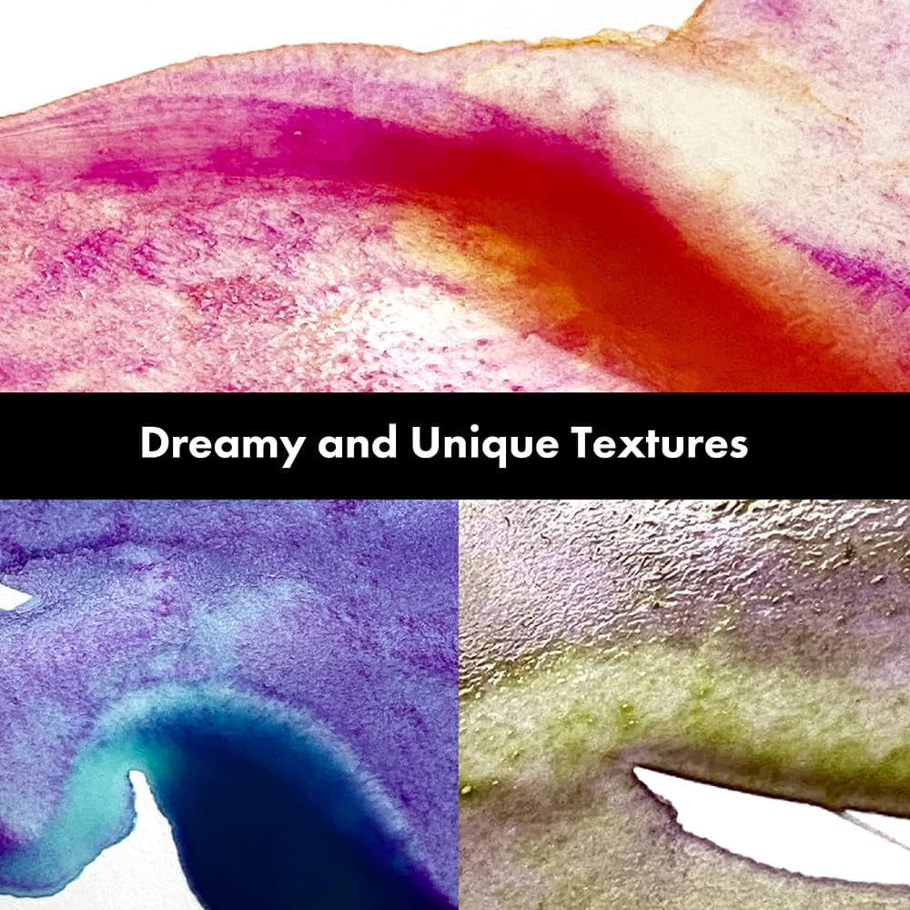 Kuretake Gansai Tambi GRANULATING Colours Ⅱ, 5 Colour Set, Watercolour Paint Set, Ideal for Calligraphy, Illustrations, Brush Lettering, Fineart and More, Made in Japan, MC20GN2/5V