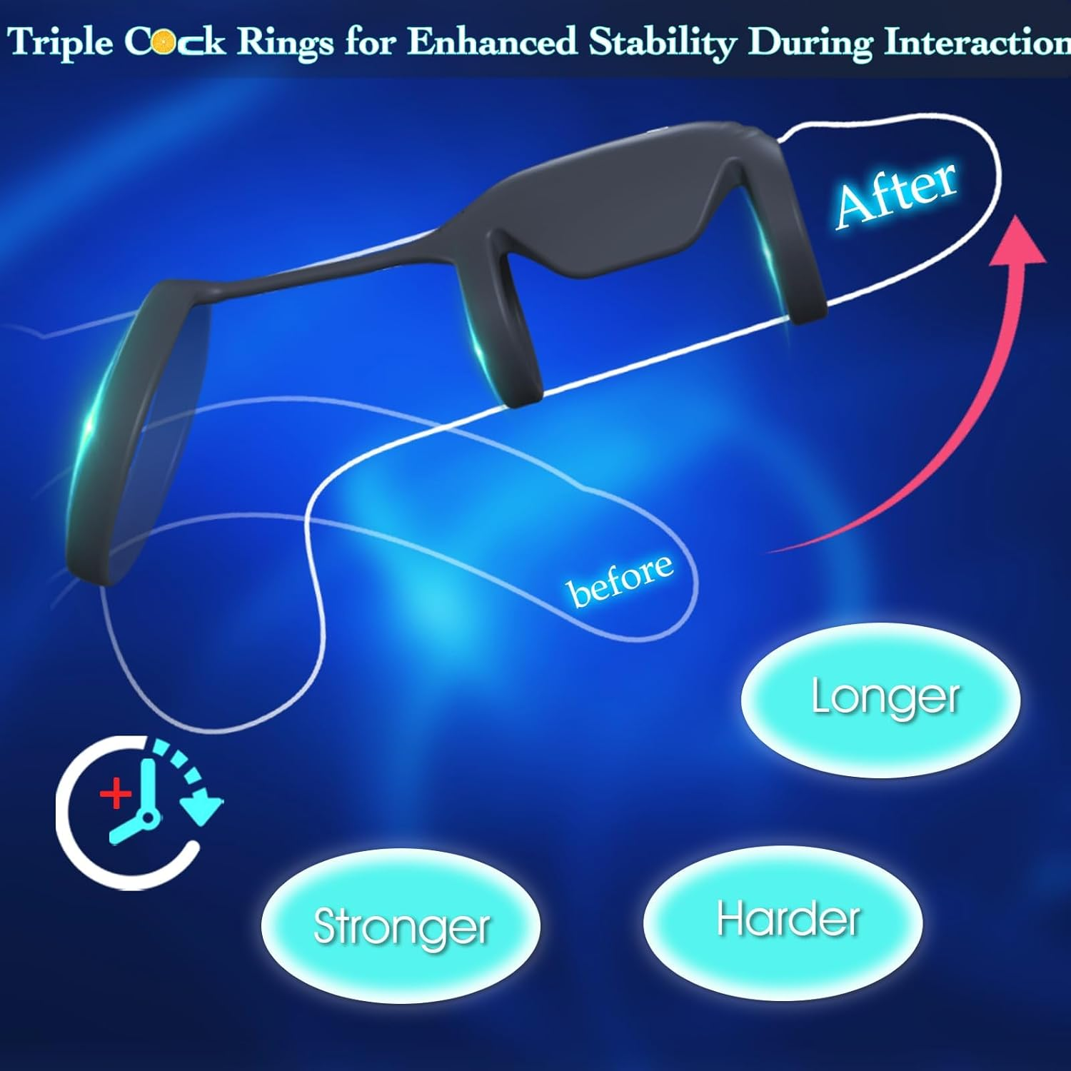 Vibrating Penis Sleeve Cock Ring, Penis Ring Vibrator Extender for G Spot Stimulation, Couples Adult Sex Toys for Men Women, Enhancer Sleeve Male Couple Sex Toy for Men image number 2