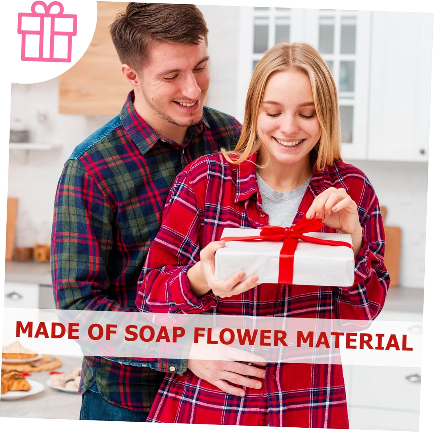 MERRYHAPY Artificial Rose Soap Flowers 18Pcs in Box Scented Soap Decorations for Valentine'S Day Mother'S Day Women image number 4