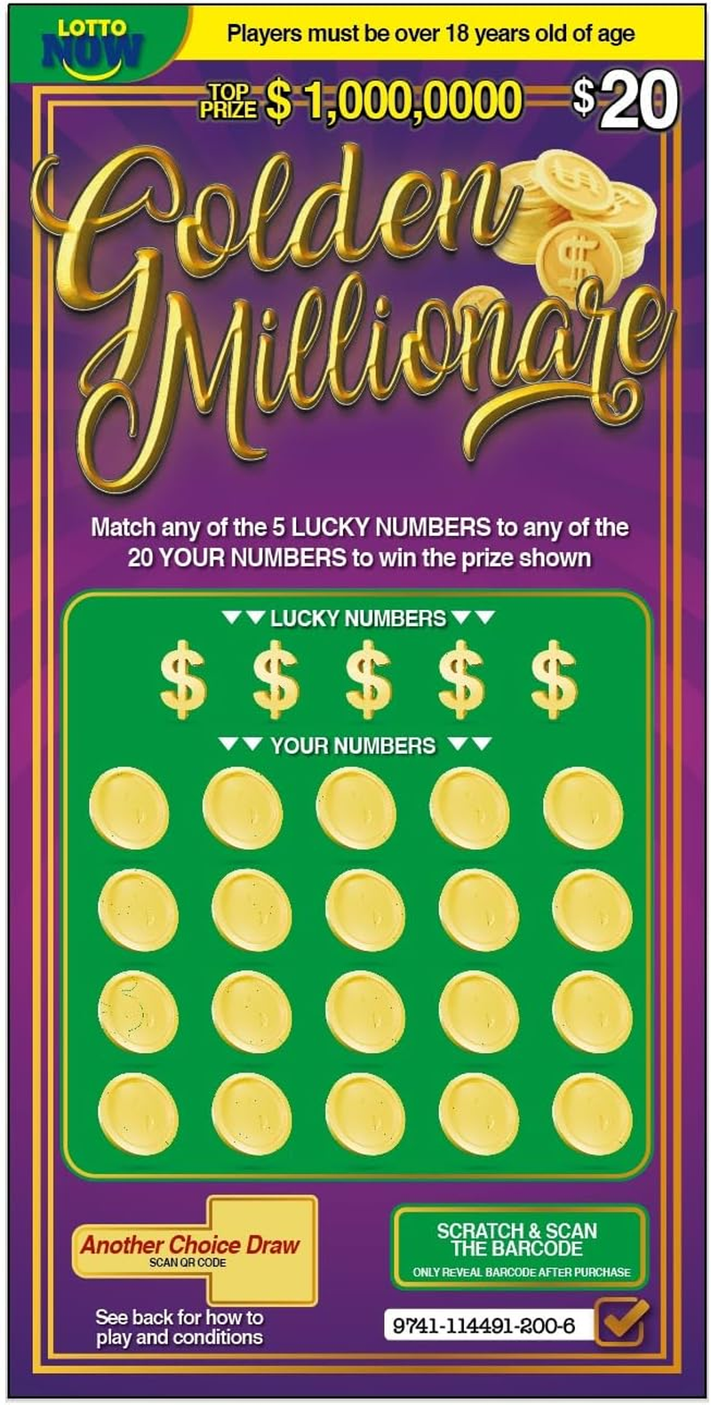 Ultimate Fake Lottery Scratchies &ndash; 4 Realistic Scratchies Set &ndash; Hilarious Prank Winning 1 Million &ndash; Most Authentic Joke Gift on the Market Made in 2025 image number 2