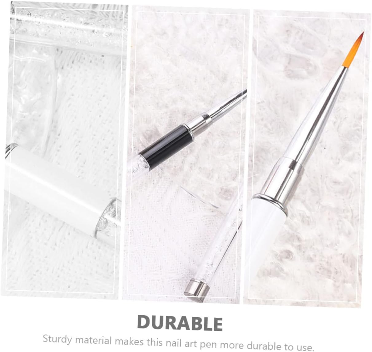 2Pcs Nail Art Brush Manicure Drawing Pen Nail Art Line Pen for Salon Supply Home Use image number 5