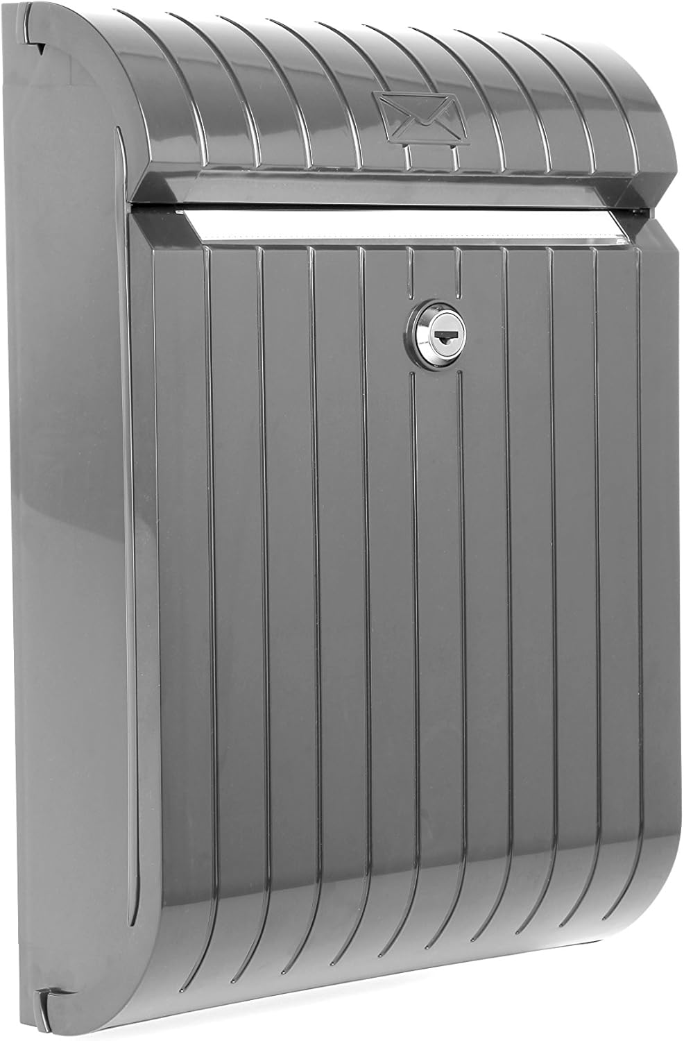 TATAY Mailbox Piccolo, Modern Design, Anthracite Grey, Made of Resistant Plastic, Anti-Uv, Easy to Maintain, Ideal for Installation in Both Single-Family Homes and Communities.
