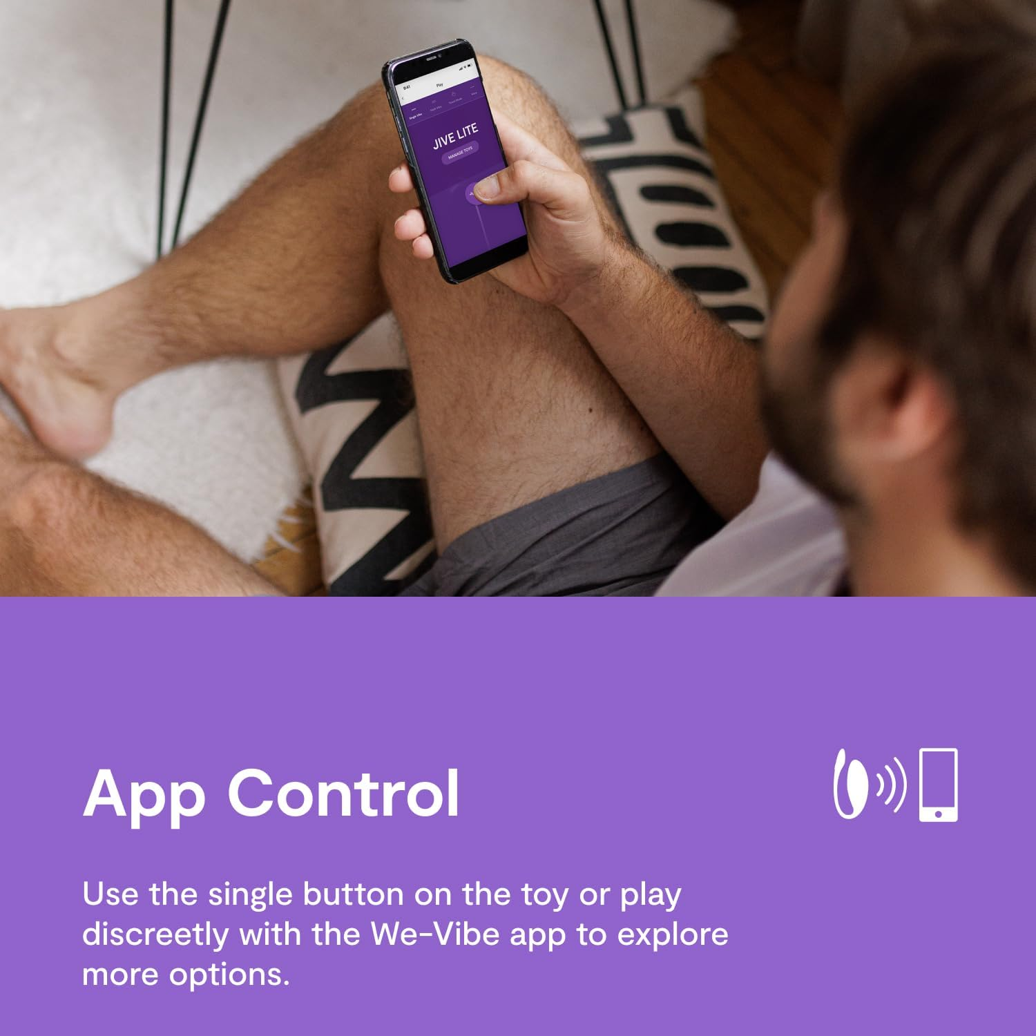 We-Vibe Jive Lite Wearable G-Spot Vibrator &ndash; Egg Vibrator &ndash; Vibrating Adults Sex Toy for Women & Couples &ndash; App Control &ndash; 10 Intensity Levels &ndash; Waterproof &ndash; Rechargeable image number 4