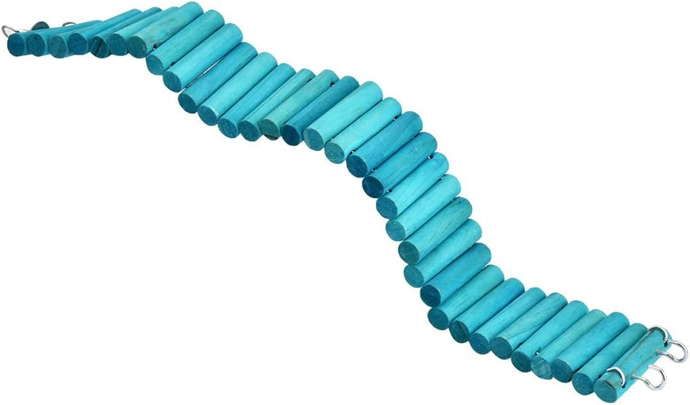 Pet Hamster Parrots Climbing Soft Ladder Suspension Bridge Birds Toy for Small Pets, 2.4 X 19.7Inch image number 2