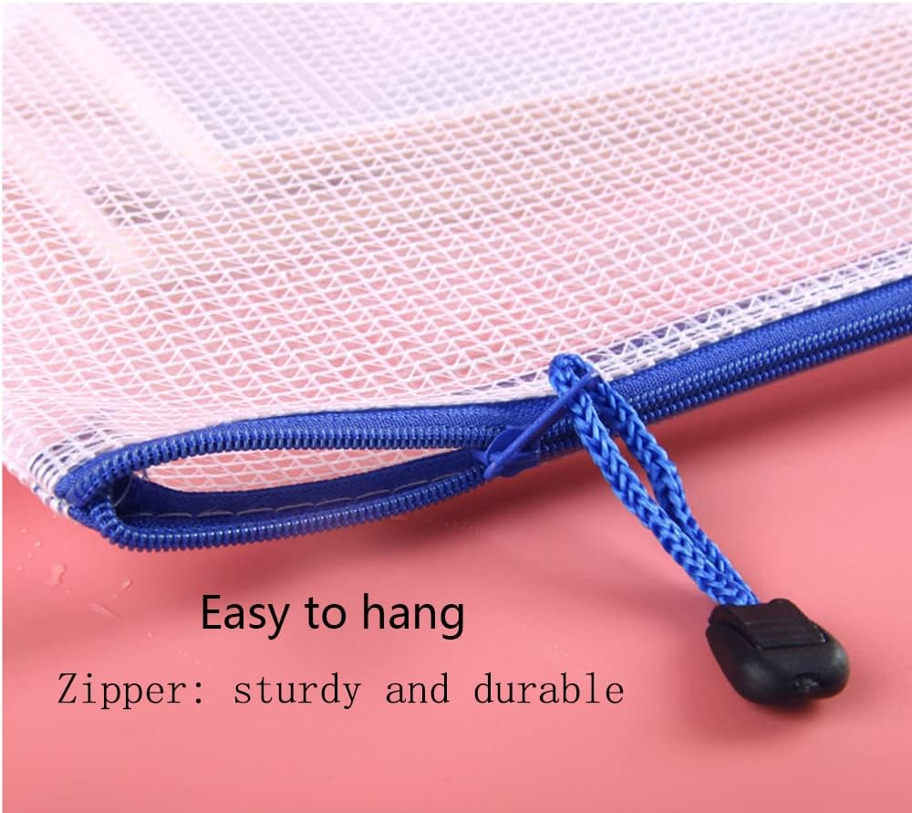 20Pcs A5 Waterproof Bag Document Bag,Clear Zipper Bags Ues for Home,Office, Business Travel image number 4