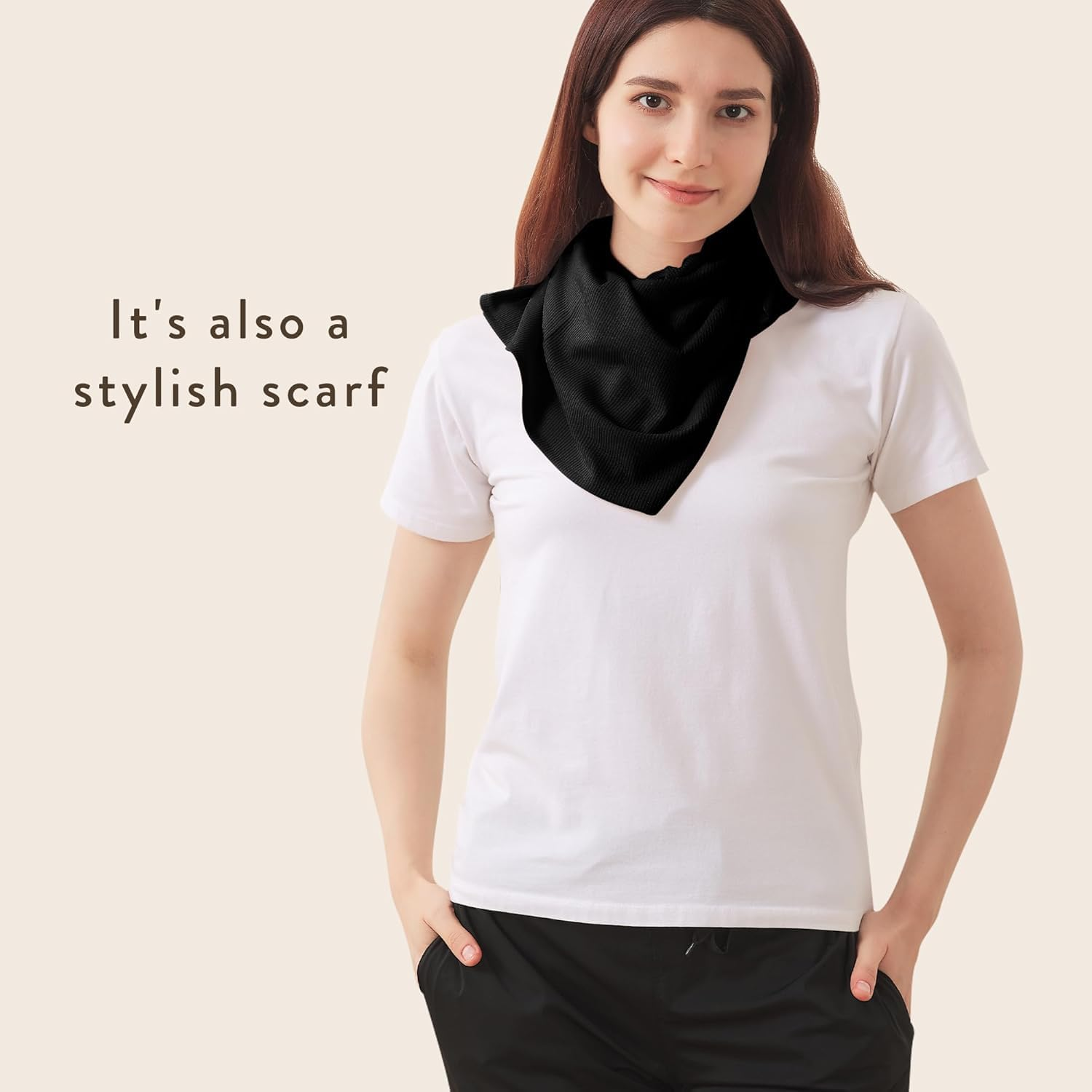 Soft and Breathable Nursing Cover for Breastfeeding - Full Coverage, Machine Washable Breast Feeding Cover for Women, Black (Black) image number 5