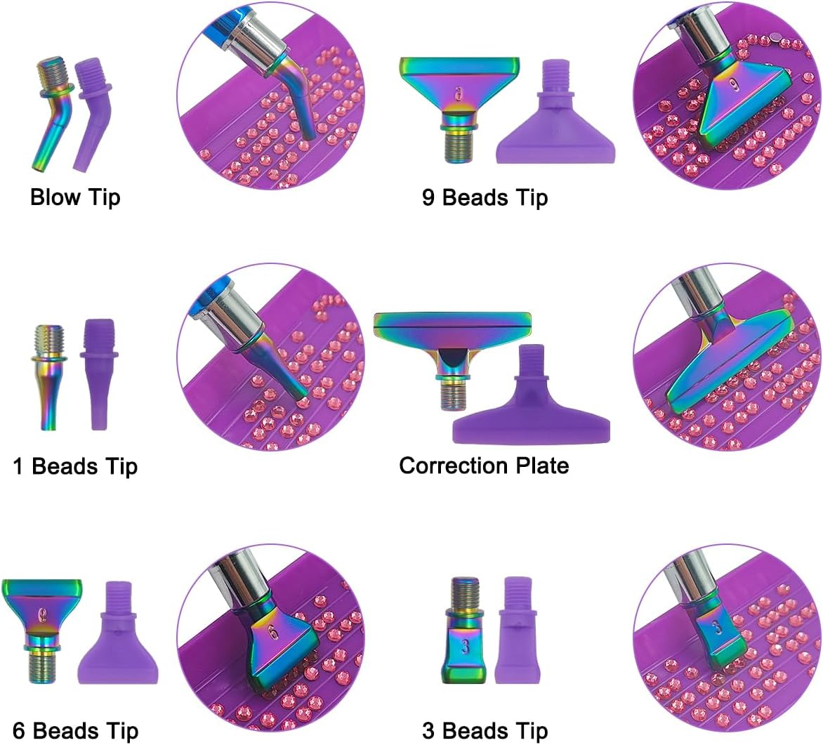 22 Pcs Diamond Art Paintings Pen Kits, 5D Diamond Art Painting Accessories Tool with 12 Pcs Screw Thread Tips for DIY Painting Crafts image number 5