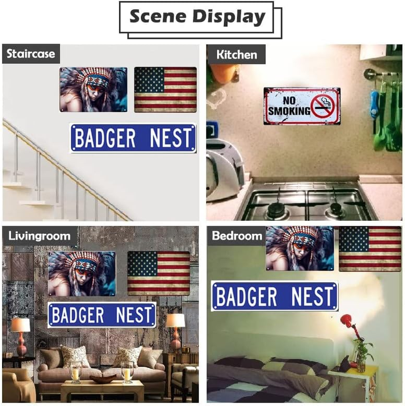 ERMUHEY Know Your Car Warning Lights Mechanics Funny Sarcastic Sign Metal Tin Signs, Poster Home Office Restaurants Bedroom Outdoors Man Cave Wall Decor Plaque 12X8 Inch, Multicolor image number 4