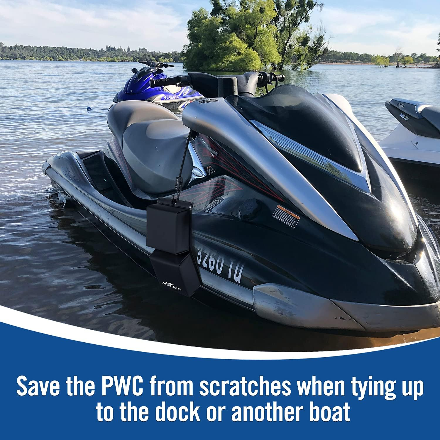 Affordura PWC Fender Bumper with Elastic Cords 2X 18.5 Inch for Yamaha Jet Ski Dock Bumpers - 14 X 6 X 3.2 Inch image number 5
