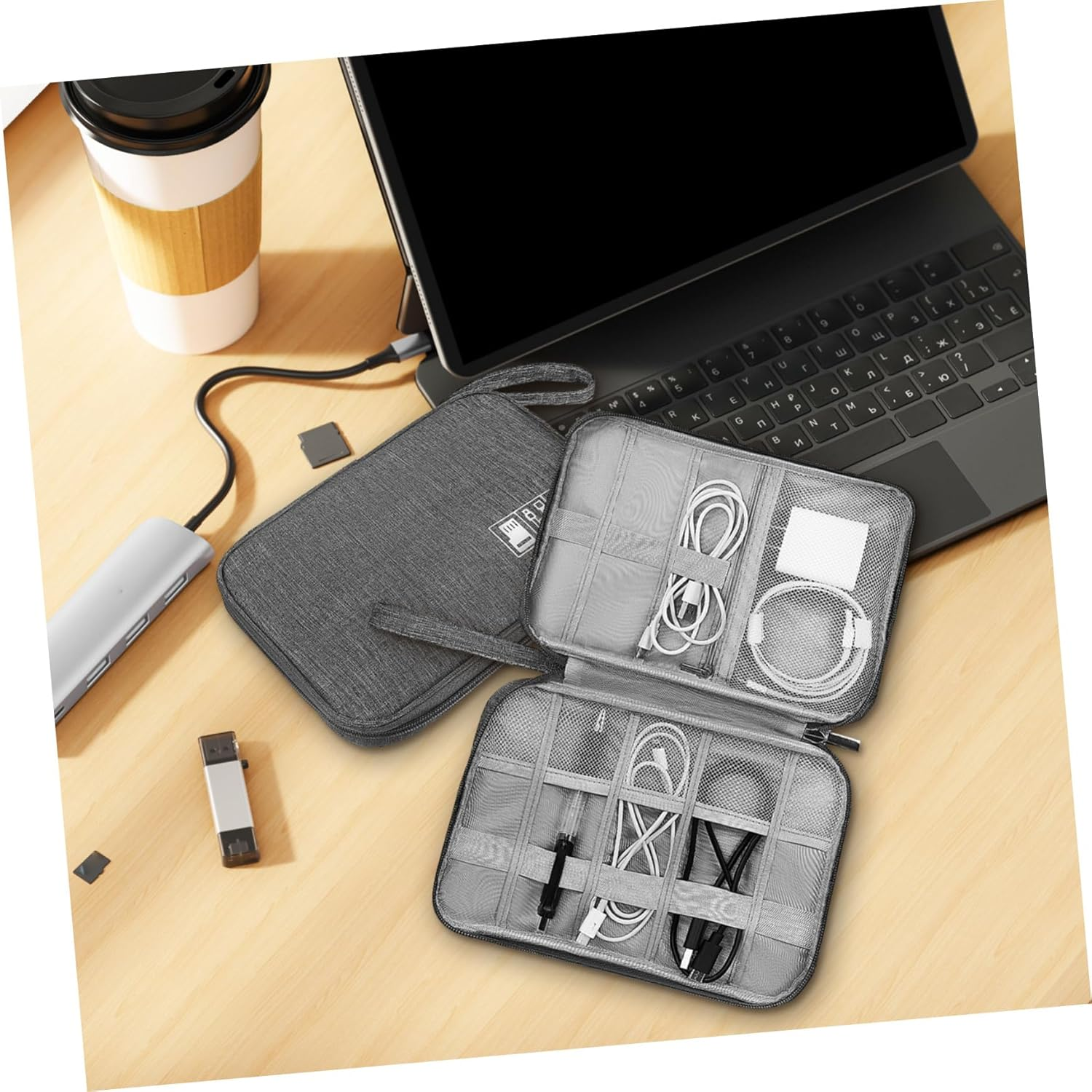 Yardenfun Travel Storage Bag Earphone Organizer Cable Charger Pouches Portable Digital Accessories Organizer Box image number 1