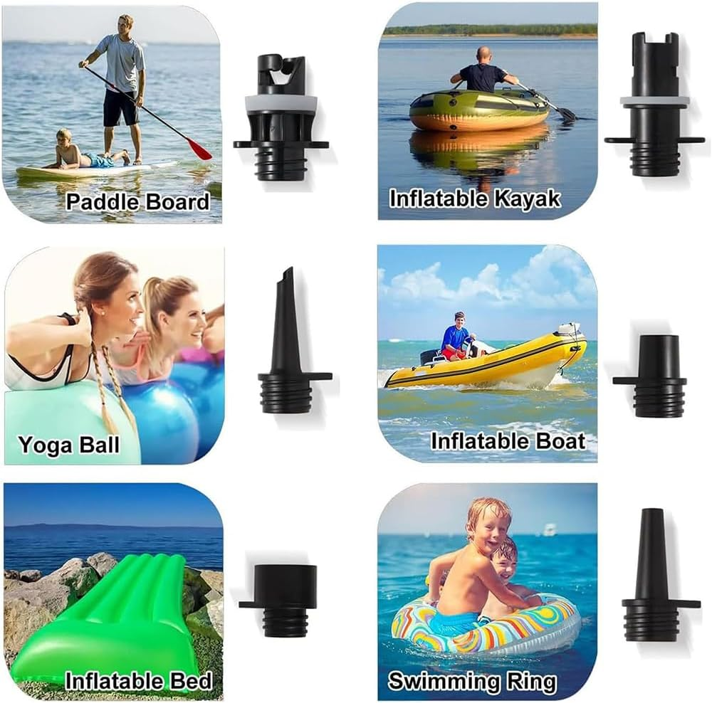 Paddle Board Pump Adapter Set, Sup Air Pump Hose with 7 Nozzles,Electric SUP Pump Replacement Parts, for Rafts, Kayak, Inflatable Paddleboard, Boat, Tent, Pool, Paddle Board Accessories image number 5