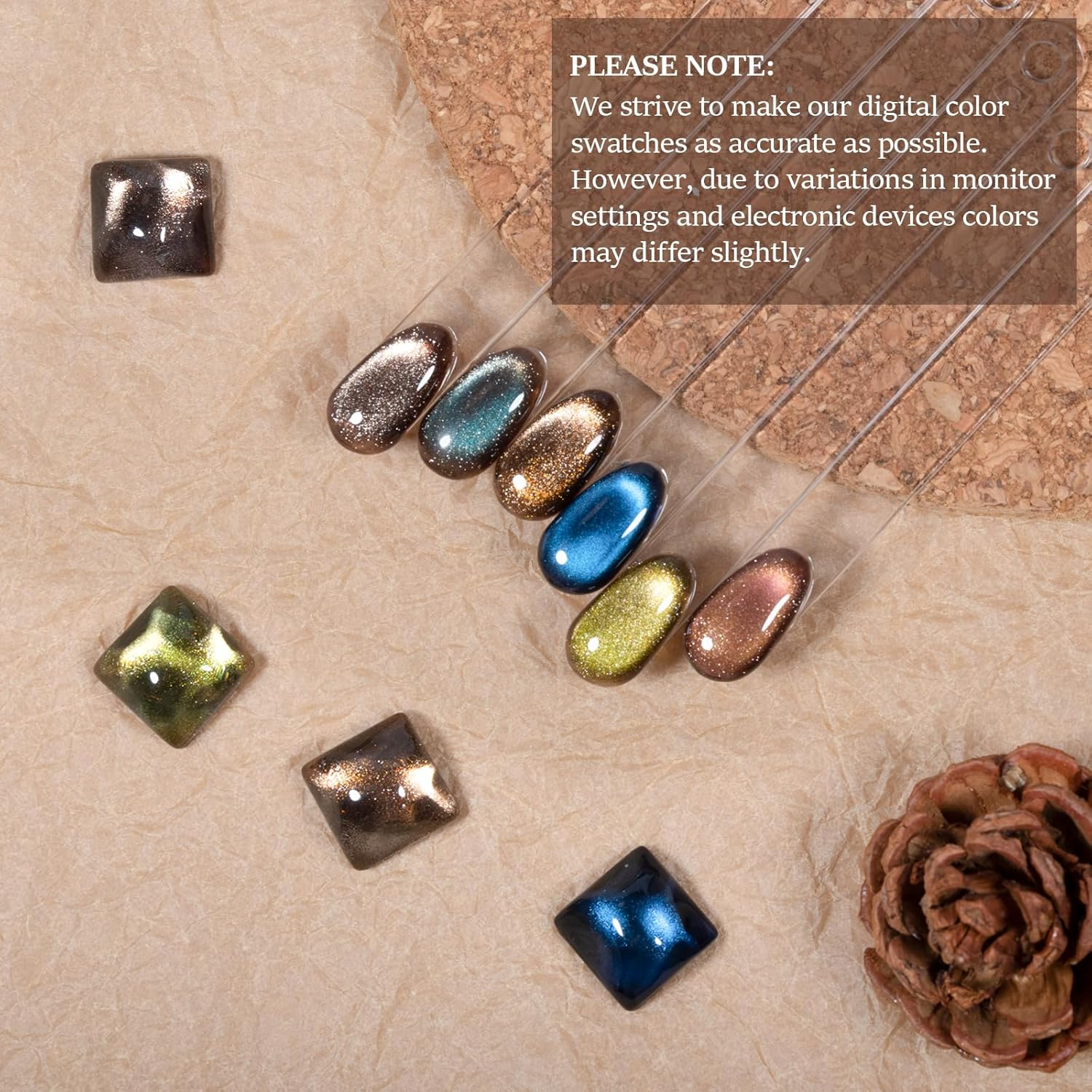 ADHERE Medieval Collection - 12Ml Dark Blue Cat Eye Gel Nail Polish 1Pc Holographic Magnetic Gel Polish, Soak Off, for Manicure Salon DIY at Home (Moon Phase) - Earl Grey image number 4