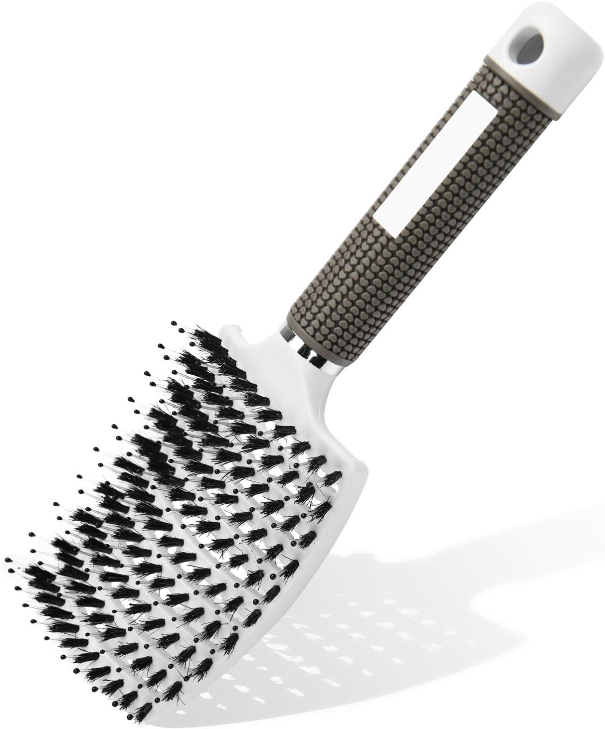 URAQT Boar Bristle Paddle Hairbrush for Women, Soft Massage Hair Comb, Detangle Thick Curly Hair, Reducing Hair Breakage and Frizzy image number 3