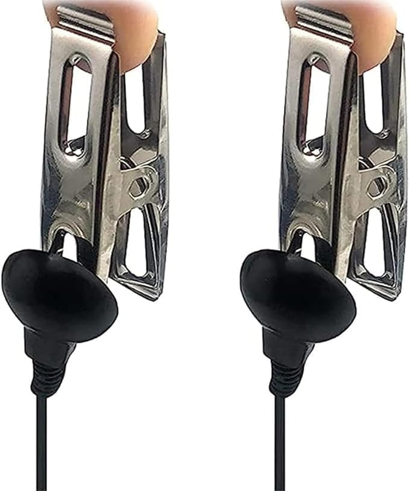 Electric Shock Nipple Clamps Clip Adjustable Current Level Nipple Jewelry Non Piercing, Suitable for Ladies Own Use and Flirting with Couples Adult Sex Toy (B) image number 4