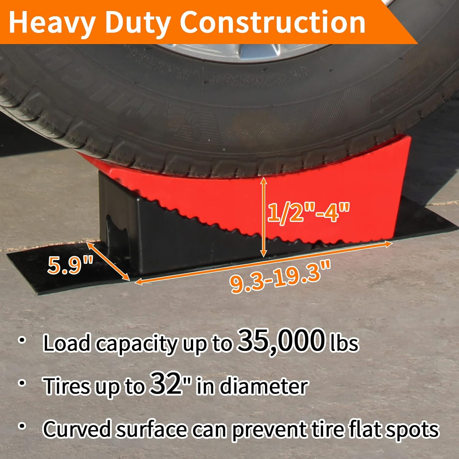 OULEME RV Leveler, Camper Leveling Blocks 2 Packs for Dual Axle Tandem Wheel Travel Trailer Motorhome, Include 2 Curved Leveler Ramp, 2 Chock, 2 Rubber Mat, 1 T Bubble Level, 1 Carry Bag image number 2