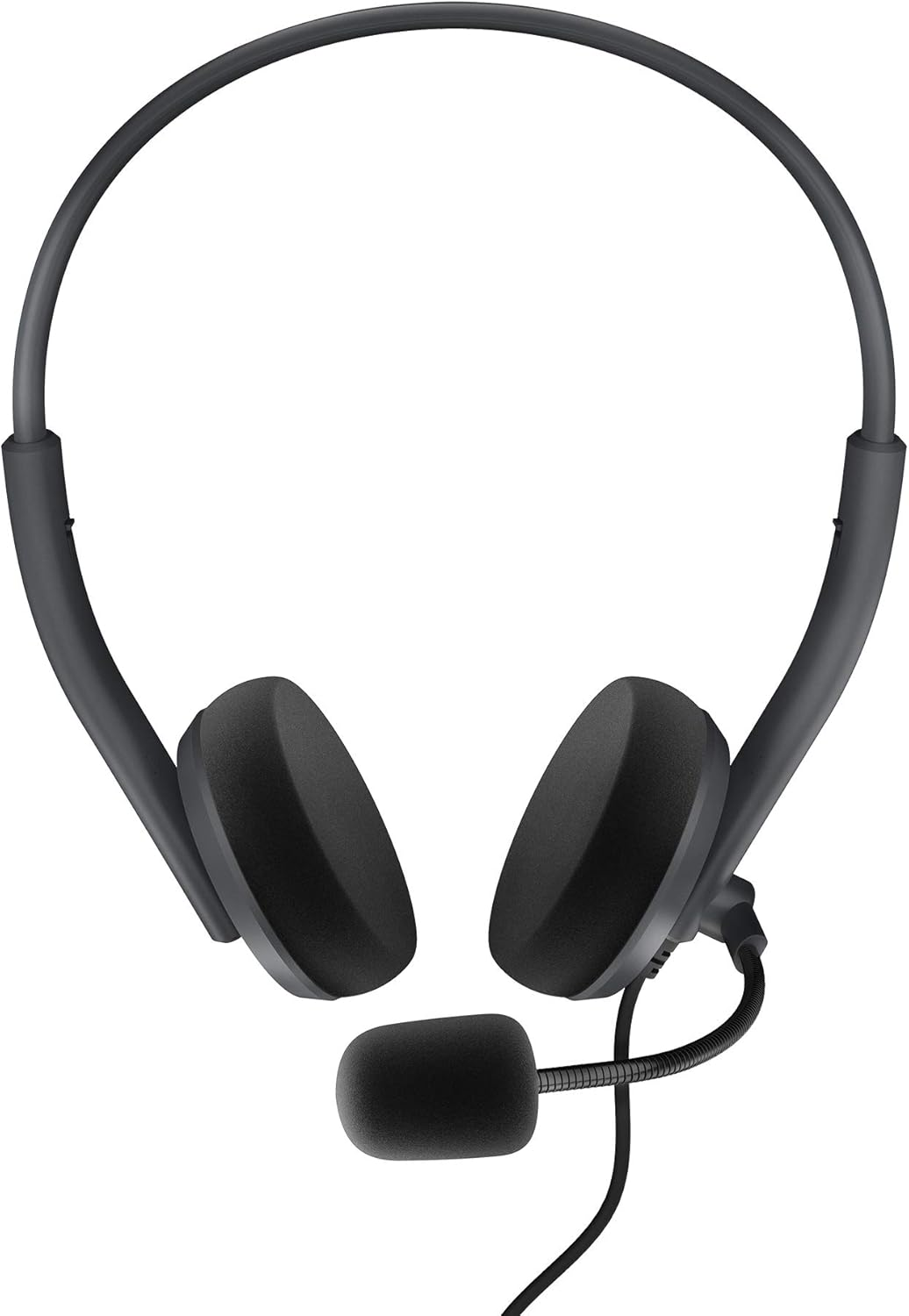 Energy System Headset Office 2 Anthracite (On-Ear Headset, Compatible with Pc/Mac/Smartphone, 3.5 Mm Connector, Microphone with Retractable Arm)