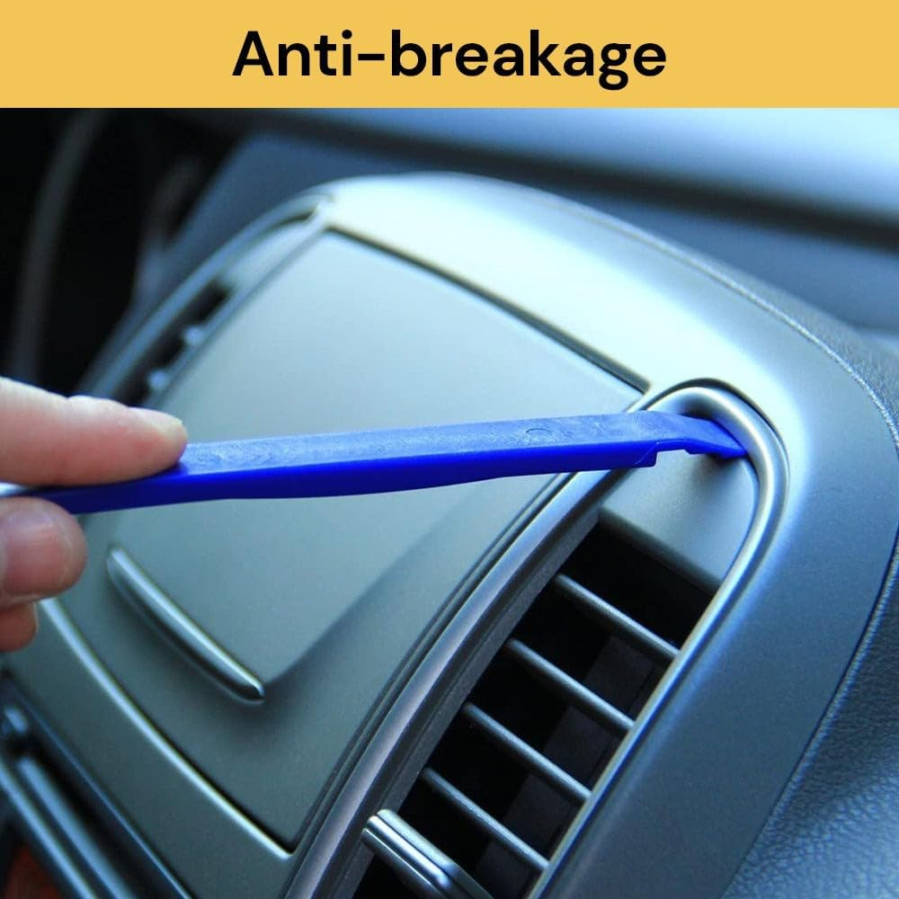 Spendeal 12 Pcs Trim Removal Tool Kit, No Scratch Plastic Pry Tool Kit, Car Panel Door Window Tools Car Interior Trim Kit Fastener Rivet Remover for Clip, Molding, Dashboards, Upholstery Toolkit image number 6