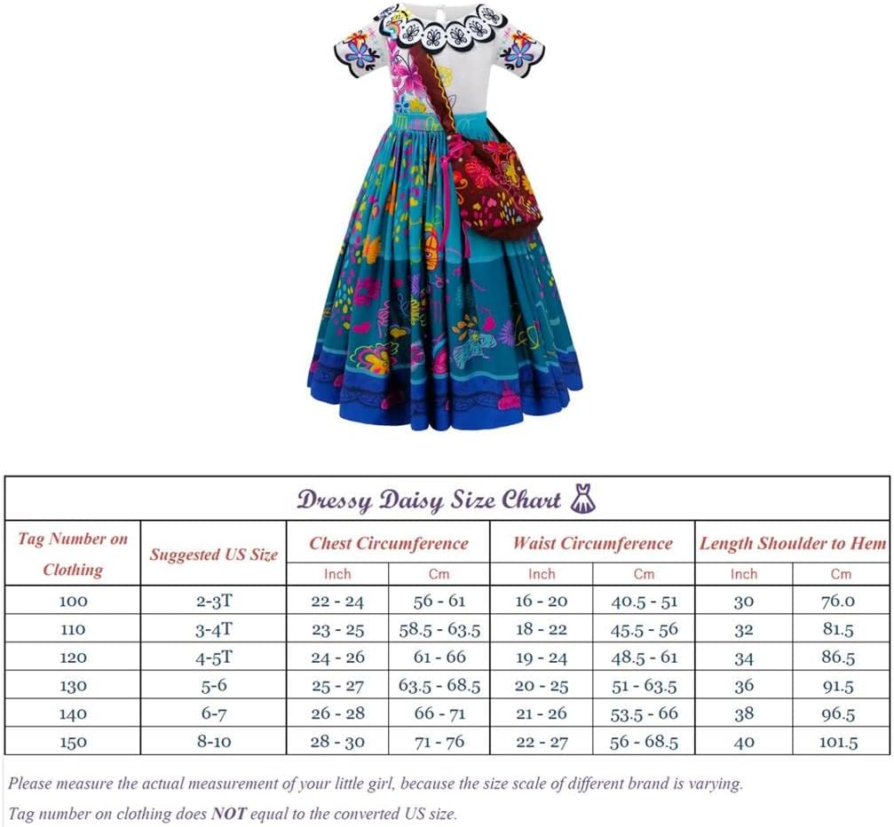 Dressy Daisy Mirabel Isabella Toddler Kids Girls Fancy Dress up Halloween Costume Birthday Party Outfit Size 2 to 10 image number 5