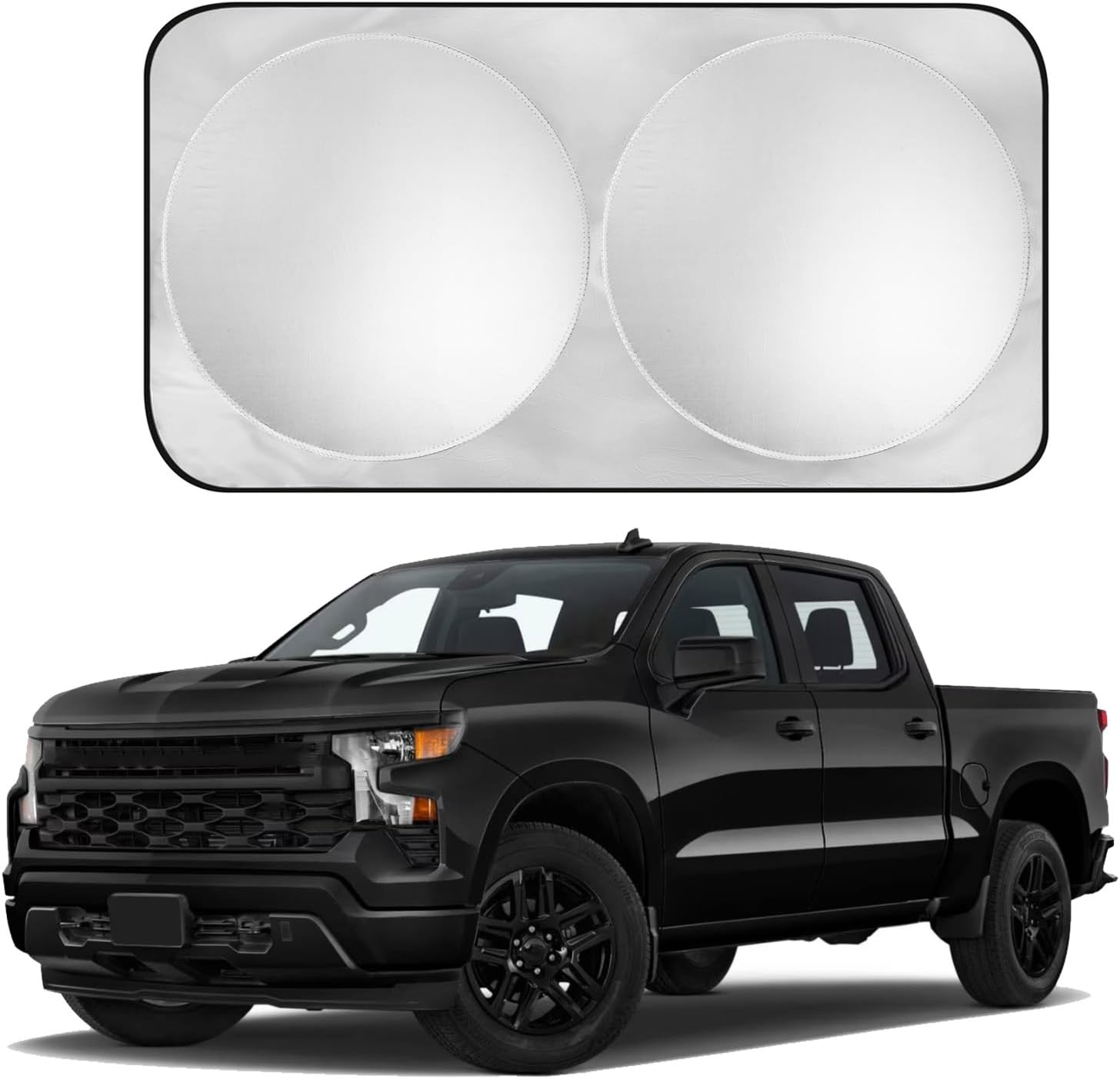SZYUCHEN Car Windshield Sun Shade Sunshade Compatible with Chevy Chevrolet Silverado 1500 2500 HD 3500 HD Regular Cab Crew Cab Double Cab 2025 2024 2023-2007 Accessories, Car Window Sun Shield image number 4