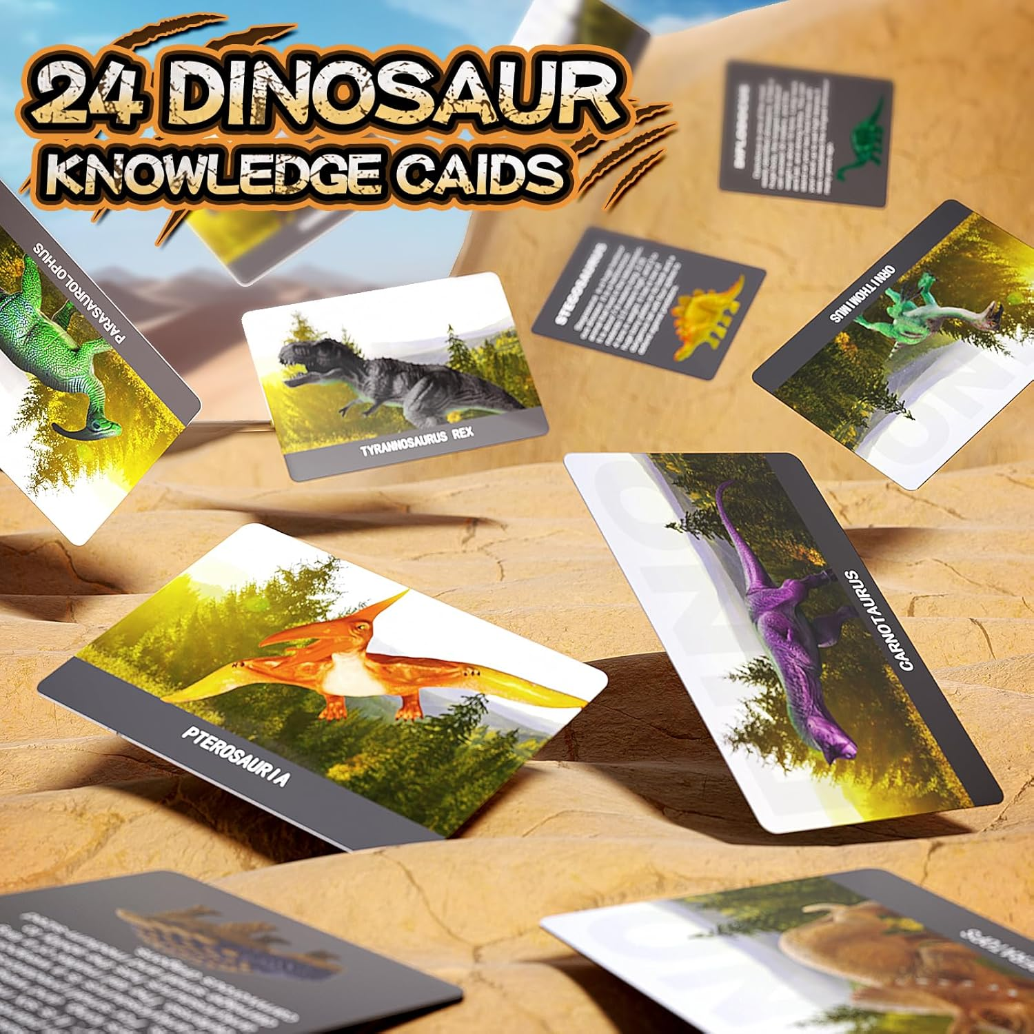 Dinosaur Eggs Dig Kit Toys for Kids, 24 Dino Fossil Eggs Excavation Kit with Magnifier & Newspaper, Science STEM Crafts Christmas Birthday Gifts for Boys Girls Age 3 4 5 6 7 8 9 10 + Years Old image number 5