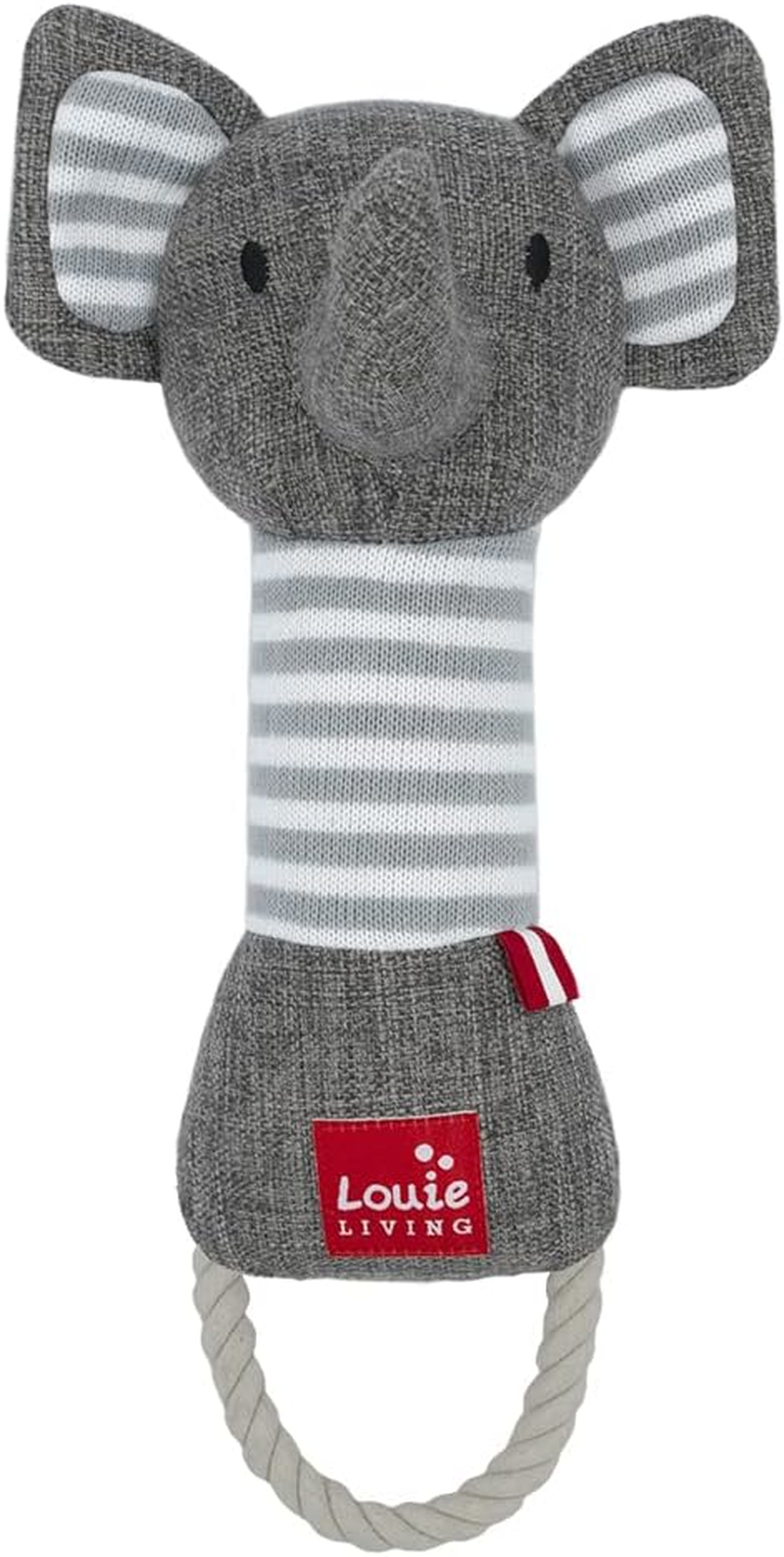 Plush Dog Toy for Chewers -Silvester the Squirrel- Soft, Durable, Squeaky & Tough - Cute Stuffed Pet Chew Toy for Small & Medium Dog Breeds & Puppies by Louie Living - Ideal for Pet Owners