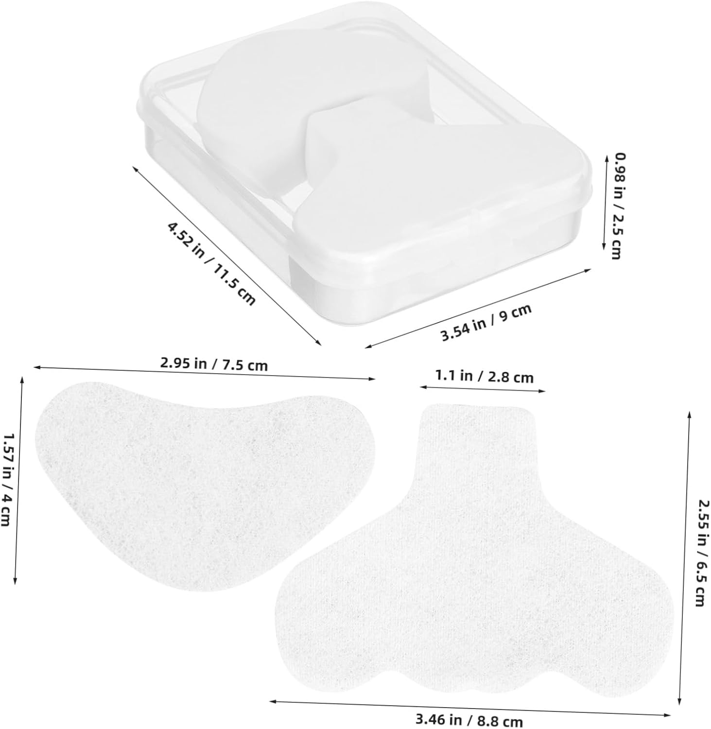 Generic 200 Pcs T Zone Cotton Pads Nose Patches and Chin Pads Set for Blackhead Removal and Pore Cleansing for Skin Care and Facial Treatment image number 6