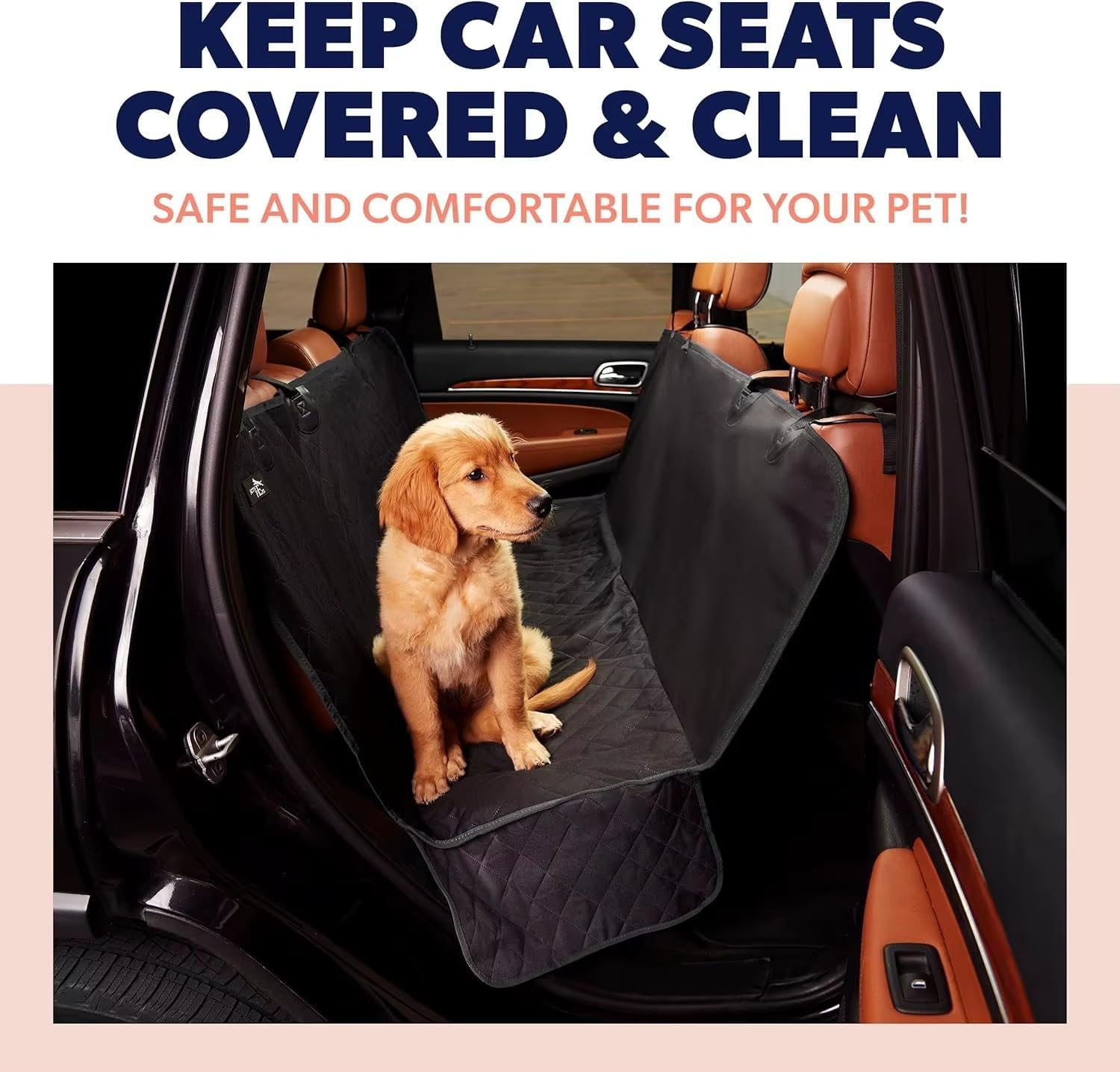 INDCAN IMPORT - Dog Car Seat Cover for Back Seat | Waterproof & Scratchproof Pet Hammock | Nonslip, Universal Fit for Cars, Suvs & Trucks | Easy to Install & Clean. image number 2