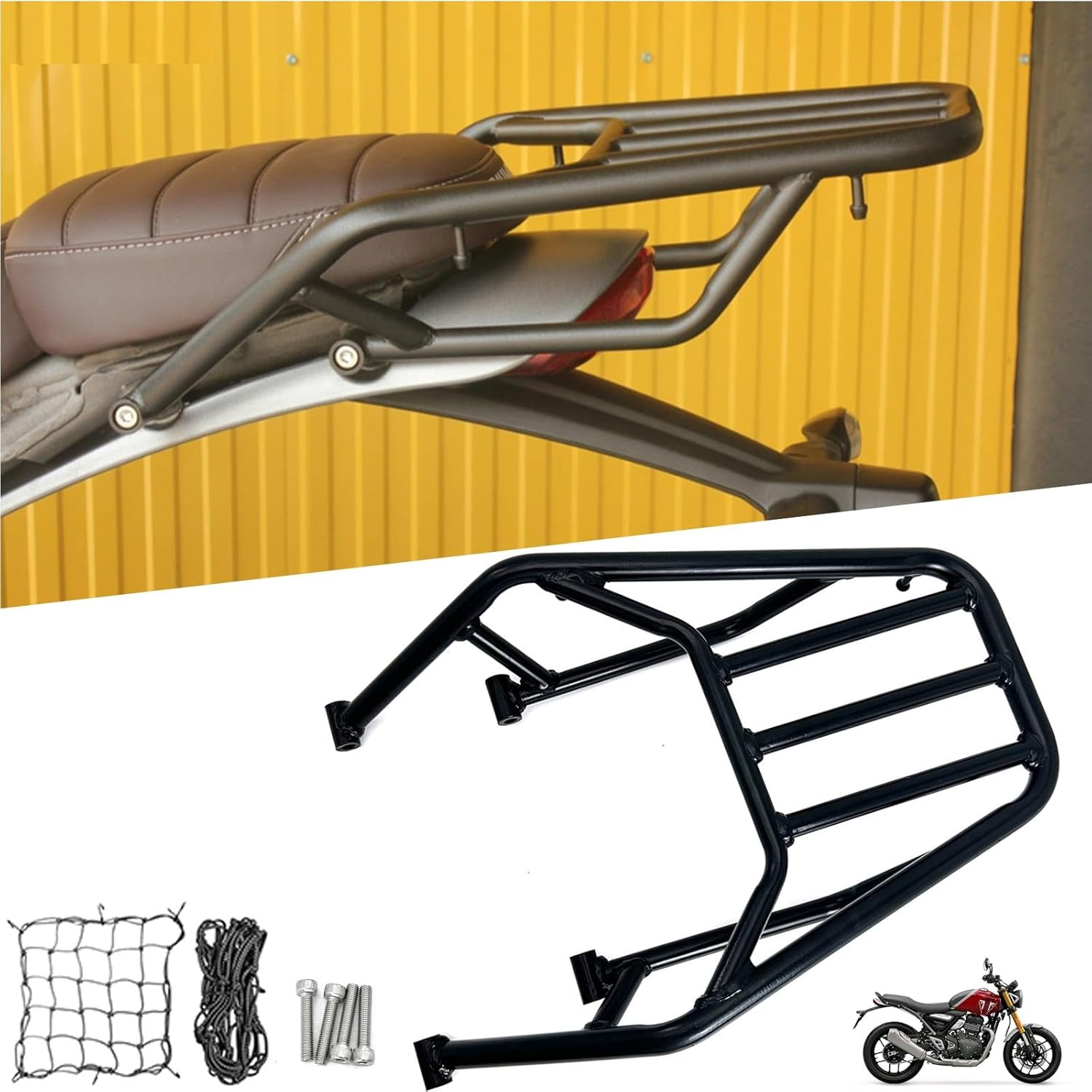 Compatible with Triumph Scrambler 400X Speed 400 2024 Motorcycle Rear Luggage Rack Cargo Carrier Top Case Holder Support Bracket Extender Shelf Holder Motorbike Accessories image number 2