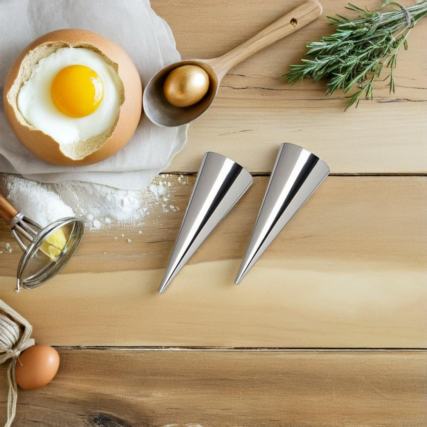 Jojofuny 80Pcs Stainless Steel Baking Tools Conical Horn Molds Croissant Pastry Maker Molds for Baking Home Use image number 6