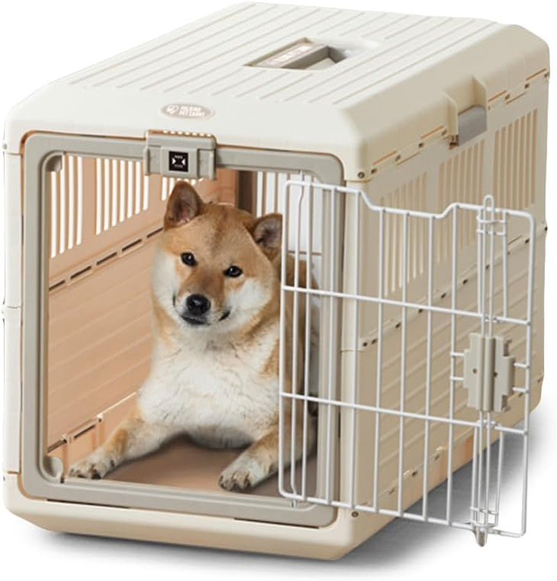 Iris Ohyama FC-670 Pet Carrier, Dog Carrier, Cat Carrier, Folding Pet Carrier, Brown