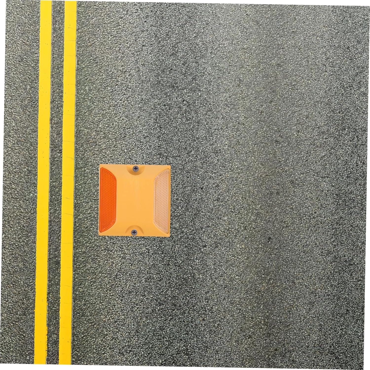 ABOOFAN 4Pcs Road Reflective Markers Pavement Markers Ground Reflective Road Studs Street Pavement for Driveways Parking Lots Safety Signs image number 5