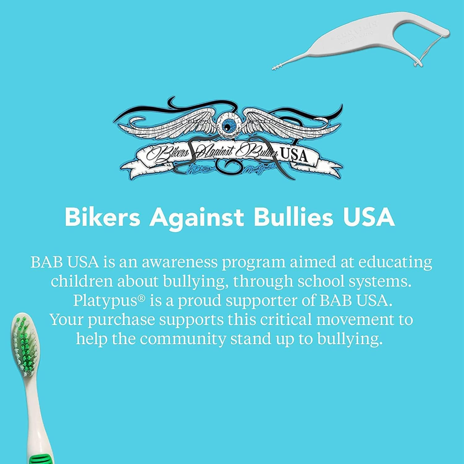 Platypus Orthodontic Toothbrush - Effectively Fights Bad Breath - Ideal for Braces - Soft, Angled Bristles for Better Access around Brackets and Archwires - Comfortable Silicone Grip - 1 Pc image number 4