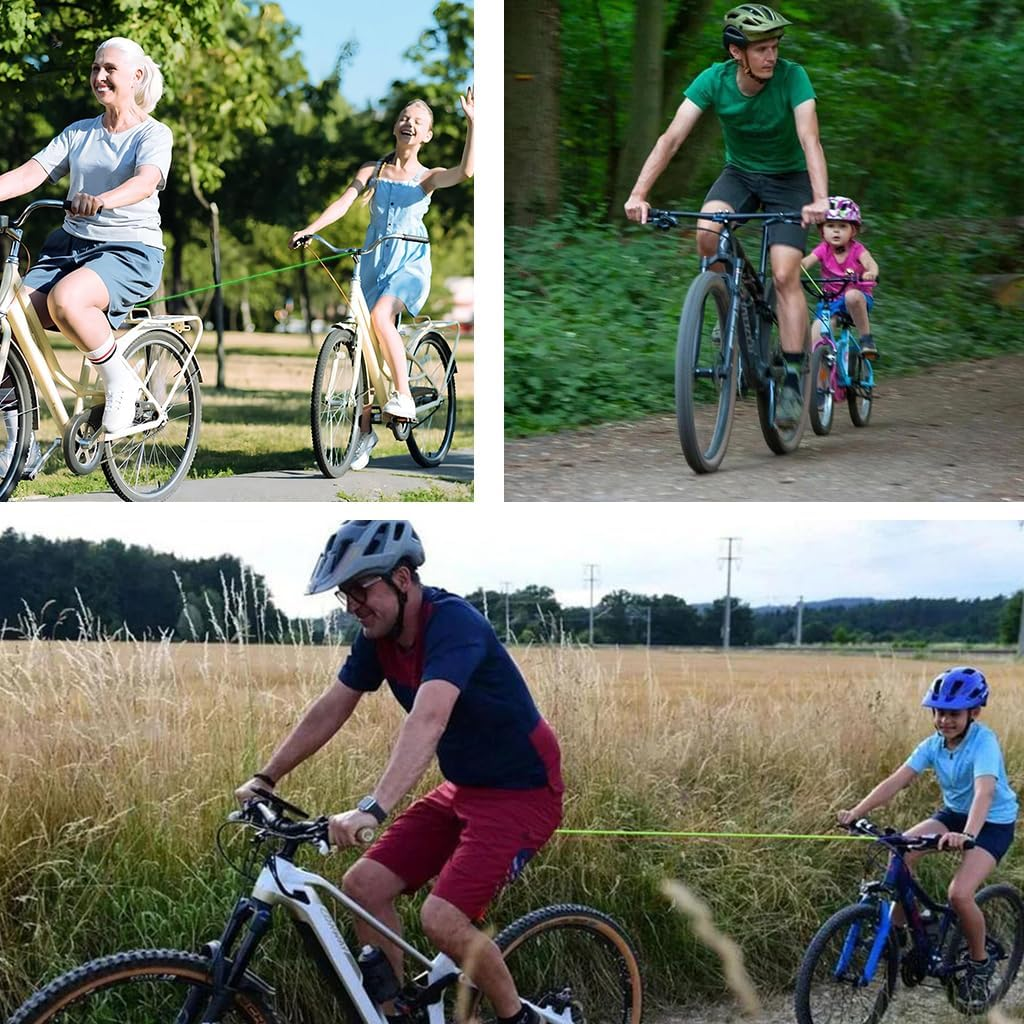 Retractable Bicycle Tow Rope, Portable Bike Towing Bungee Cord Adults Children Bicycle Tow Rope Universal Cycling Tool Kids Bike Accessories image number 4