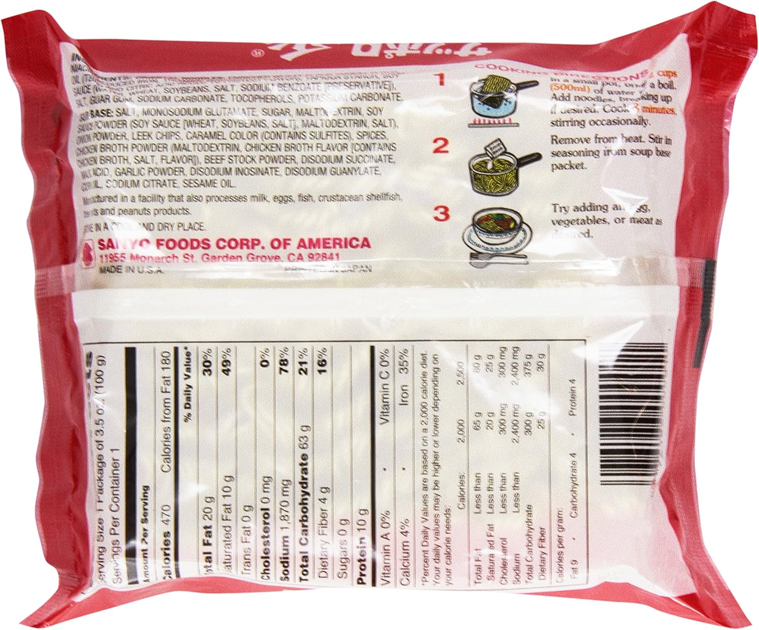 Sapporo Ichiban Ramen, Original, 3.5 Oz image number 6