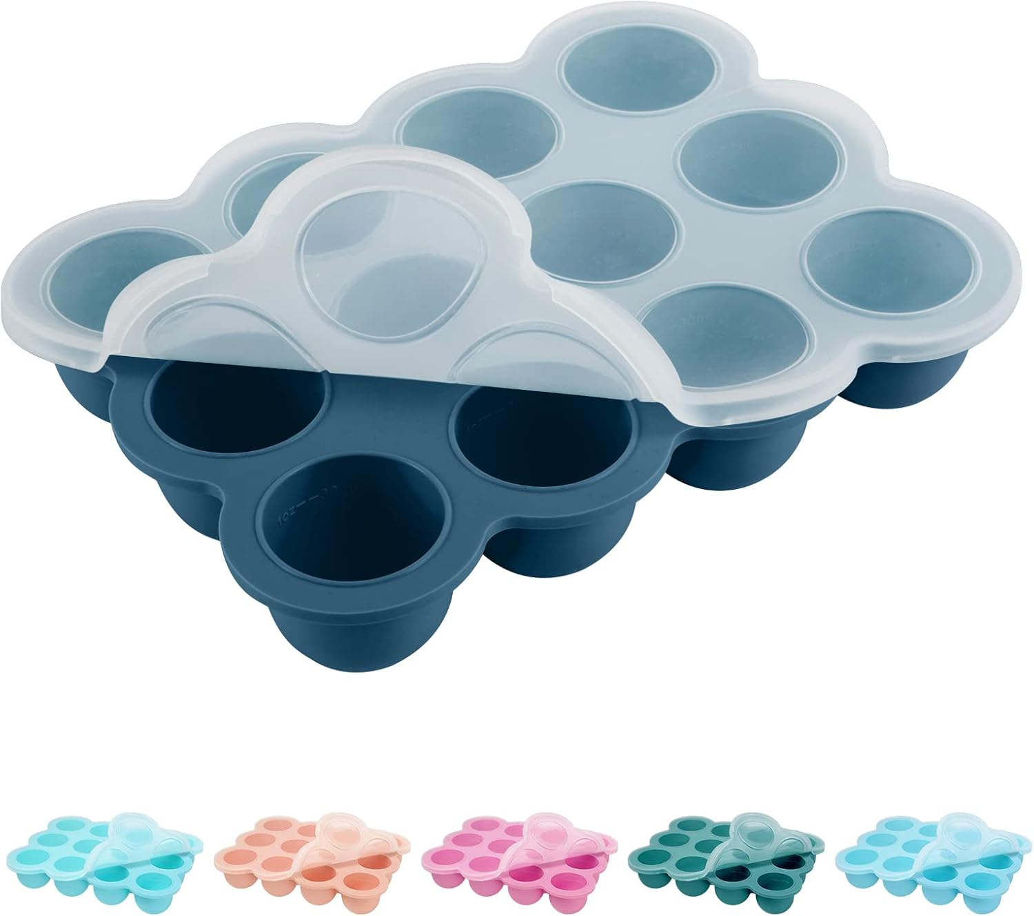 Baby Food Storage Container - 12 X 1.5Oz Silicone Baby Food Freezer Tray with Silicone Lid, Perfect for Homemade Purees, Vegetables & Fruits - Gossamer Pink